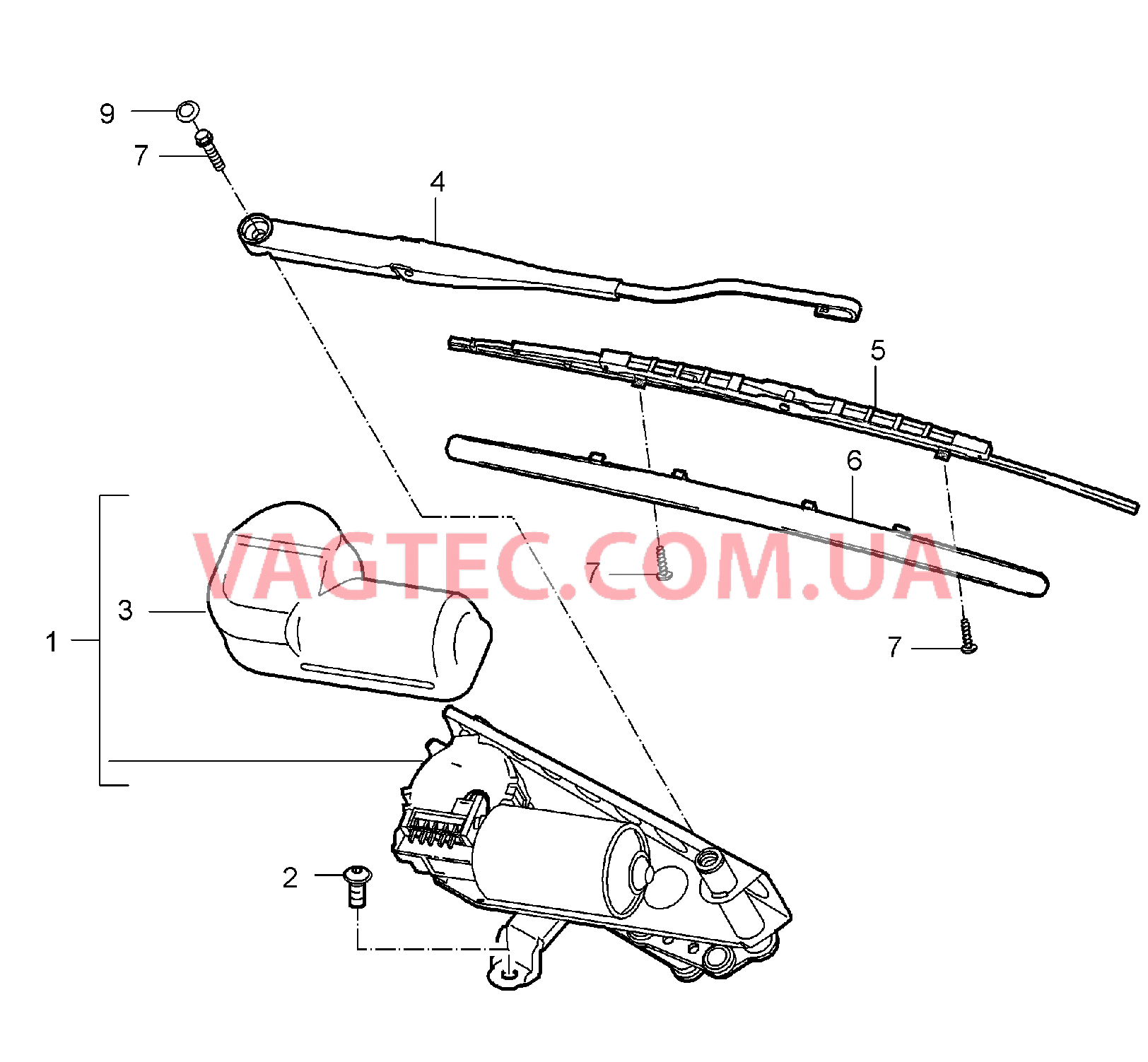 904-000 Стеклоочиститель для PORSCHE CarreraGT 2004-2006-USA