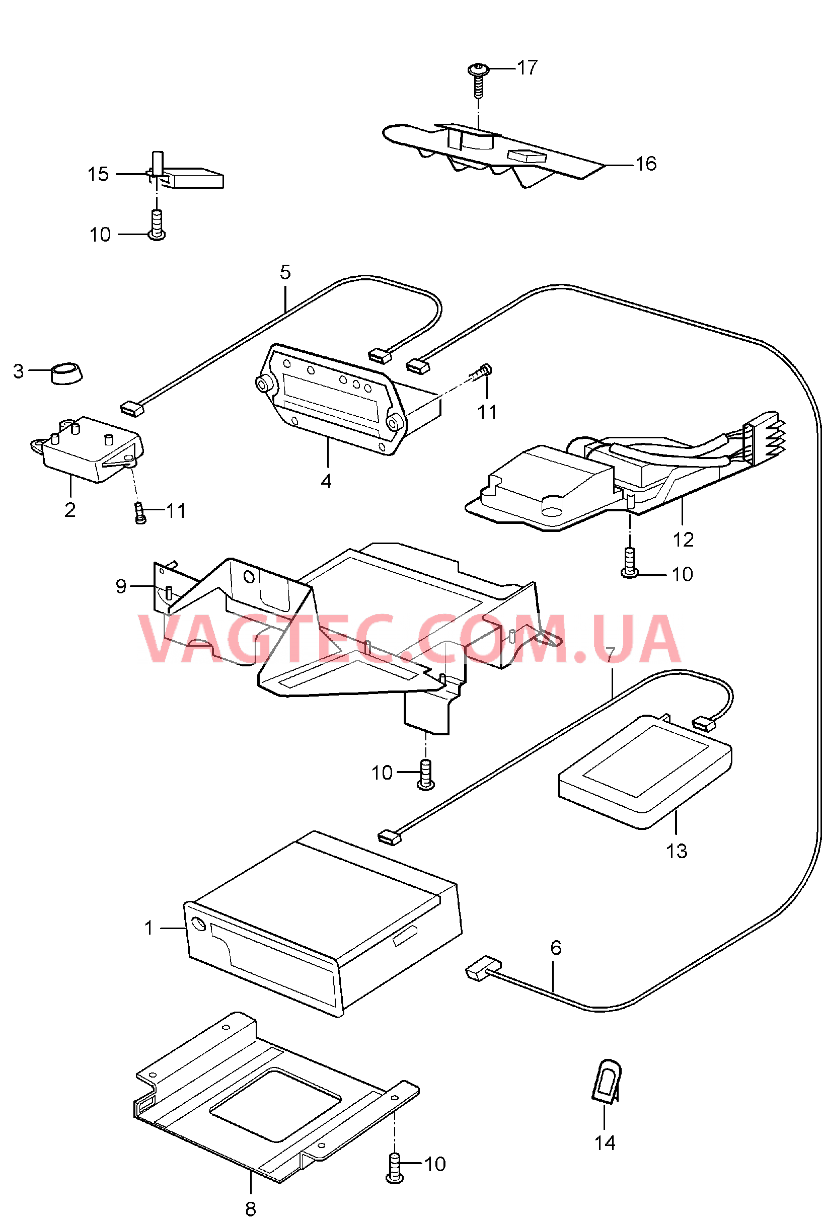 911-000 Радио, Навигационная система для PORSCHE CarreraGT 2004-2006-USA