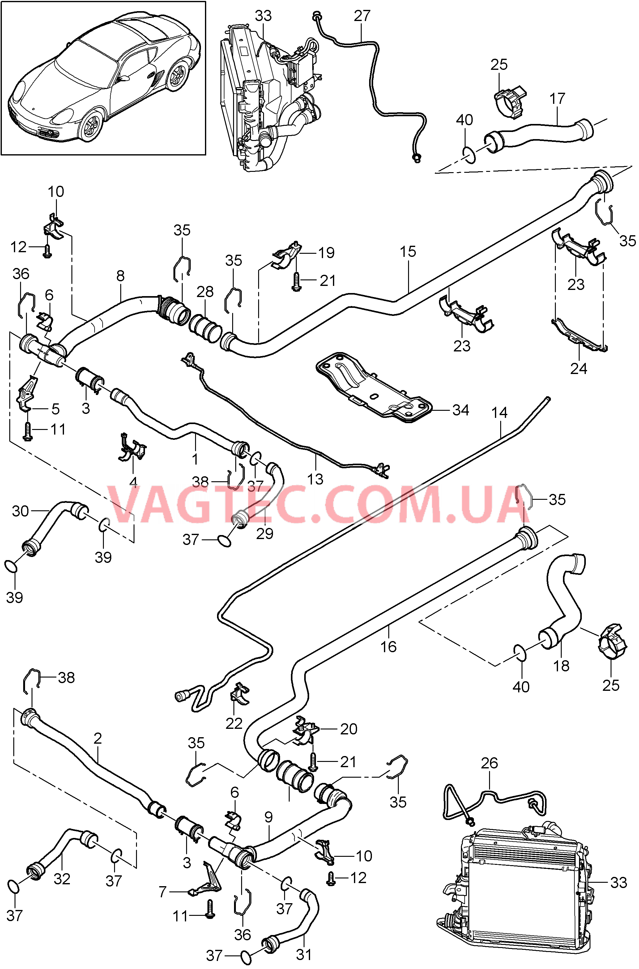 105-010 Водяное охлаждение 2
						
						M97.20/21 для PORSCHE Cayman 2006-2008