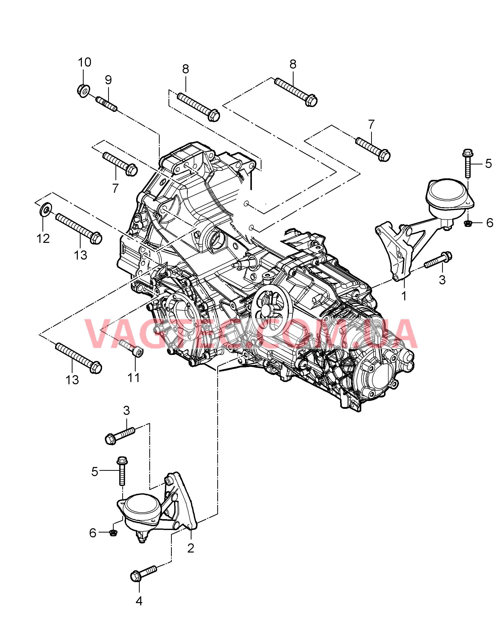 306-001 Мкпп, Подвеска коробки передач, Резьбовое соед., Двигатель
						
						G87.21, I480 для PORSCHE Cayman 2006-2008USA