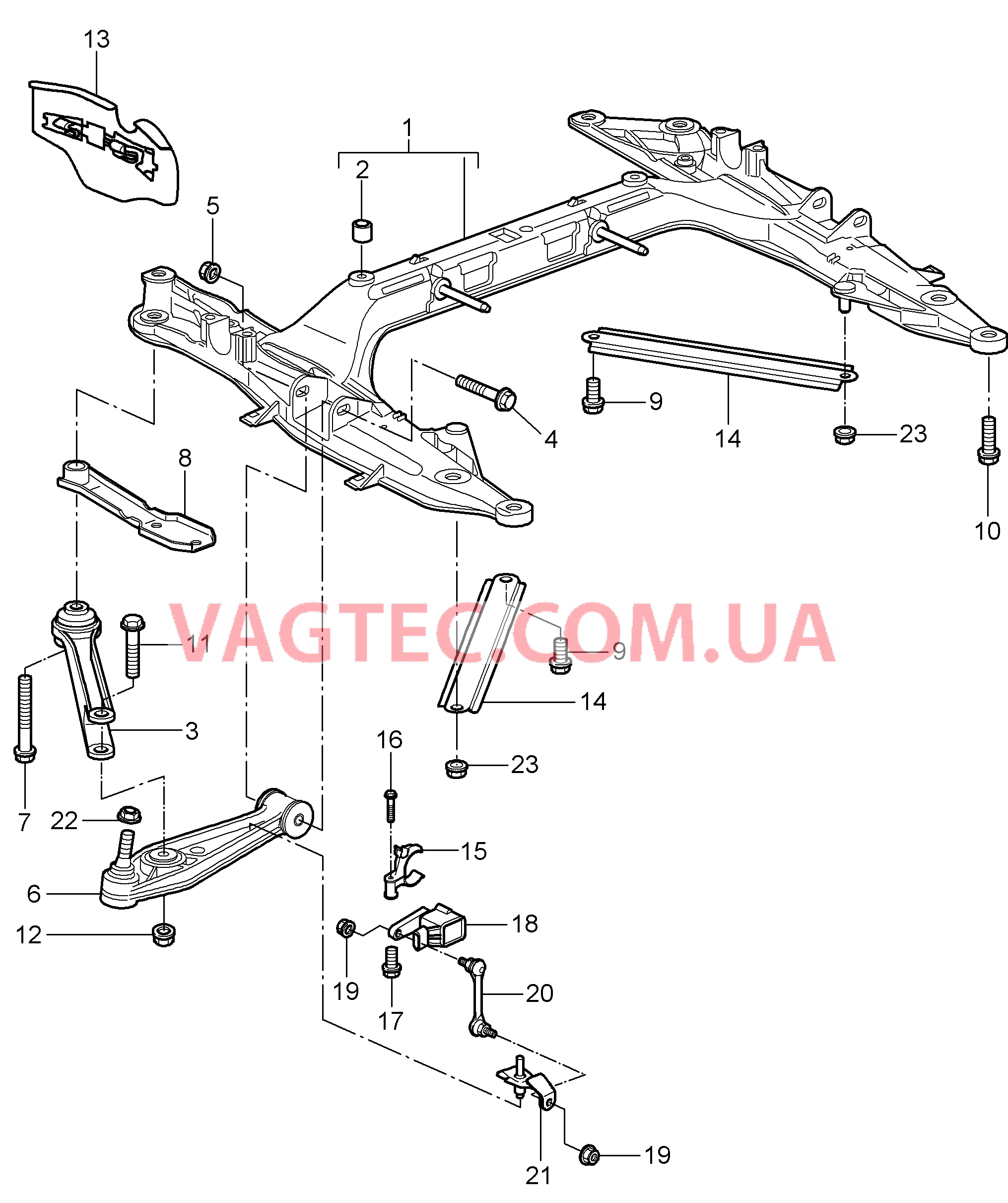 401-000 Поперечина, Поперечный рычаг для PORSCHE Cayman 2006-2008