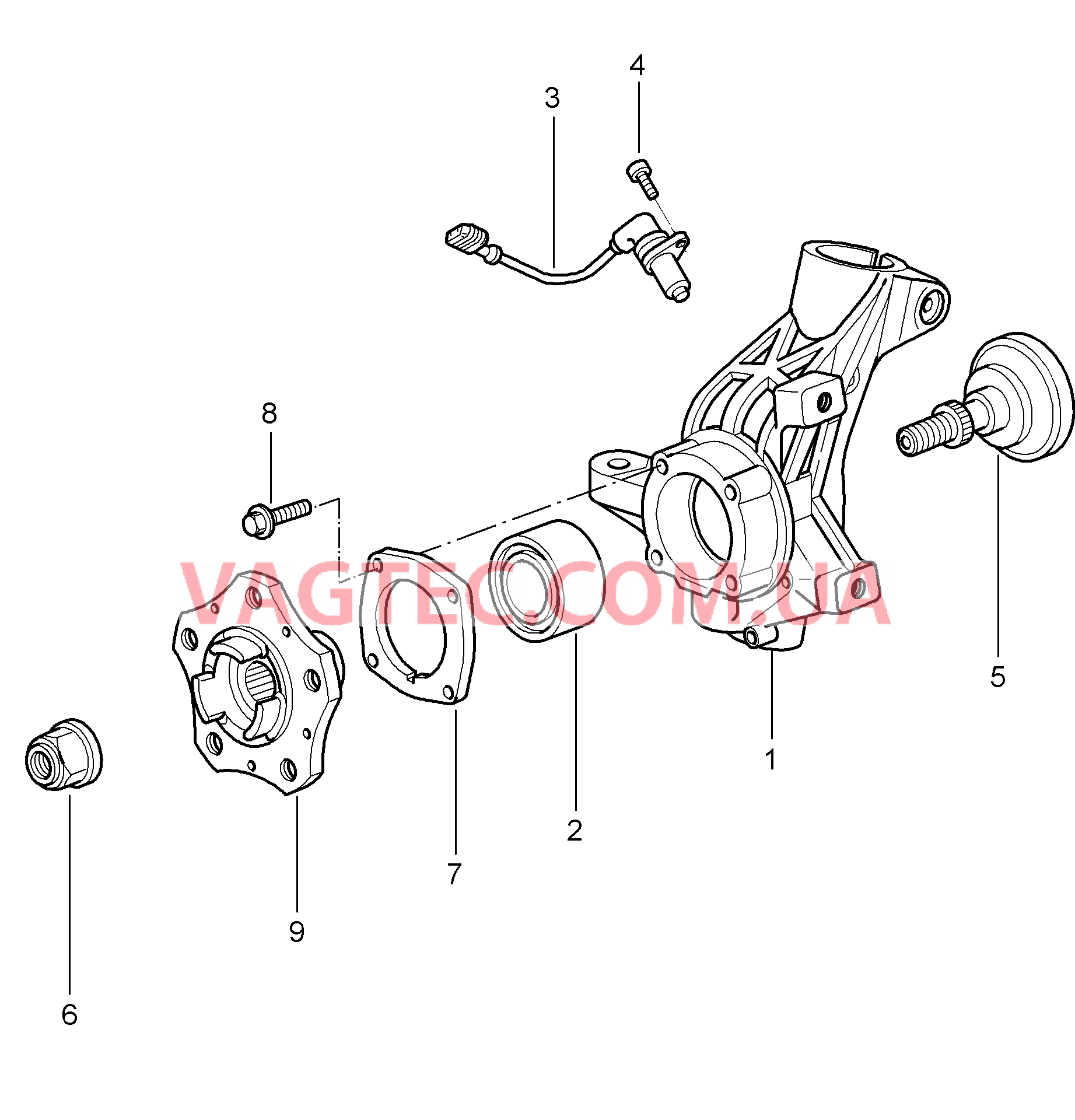 401-005 Корпус подшипника ступицы, Ступица для PORSCHE Cayman 2006-2008USA