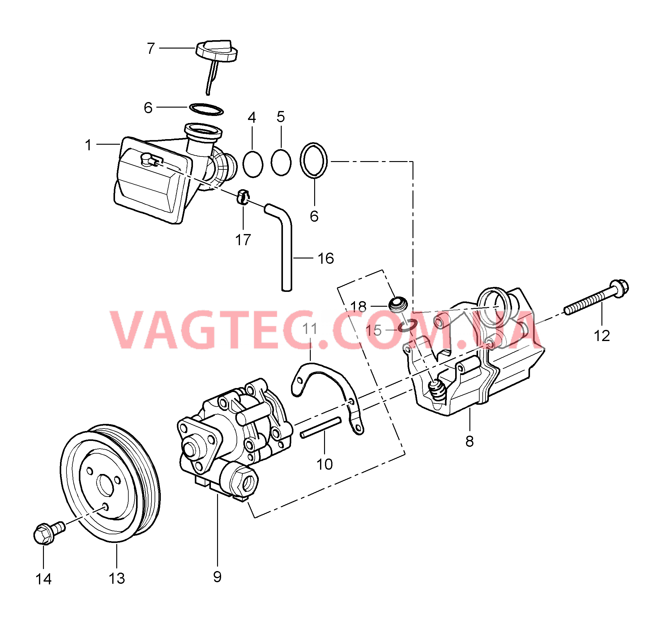 403-003 Рул.управ.с усилителем, Сервонасос, Резервуар для PORSCHE Cayman 2006-2008USA