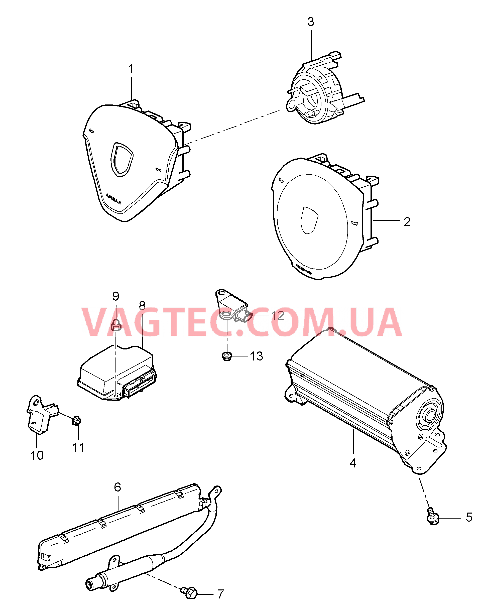 403-006 Подушка безопасности для PORSCHE Cayman 2006-2008USA