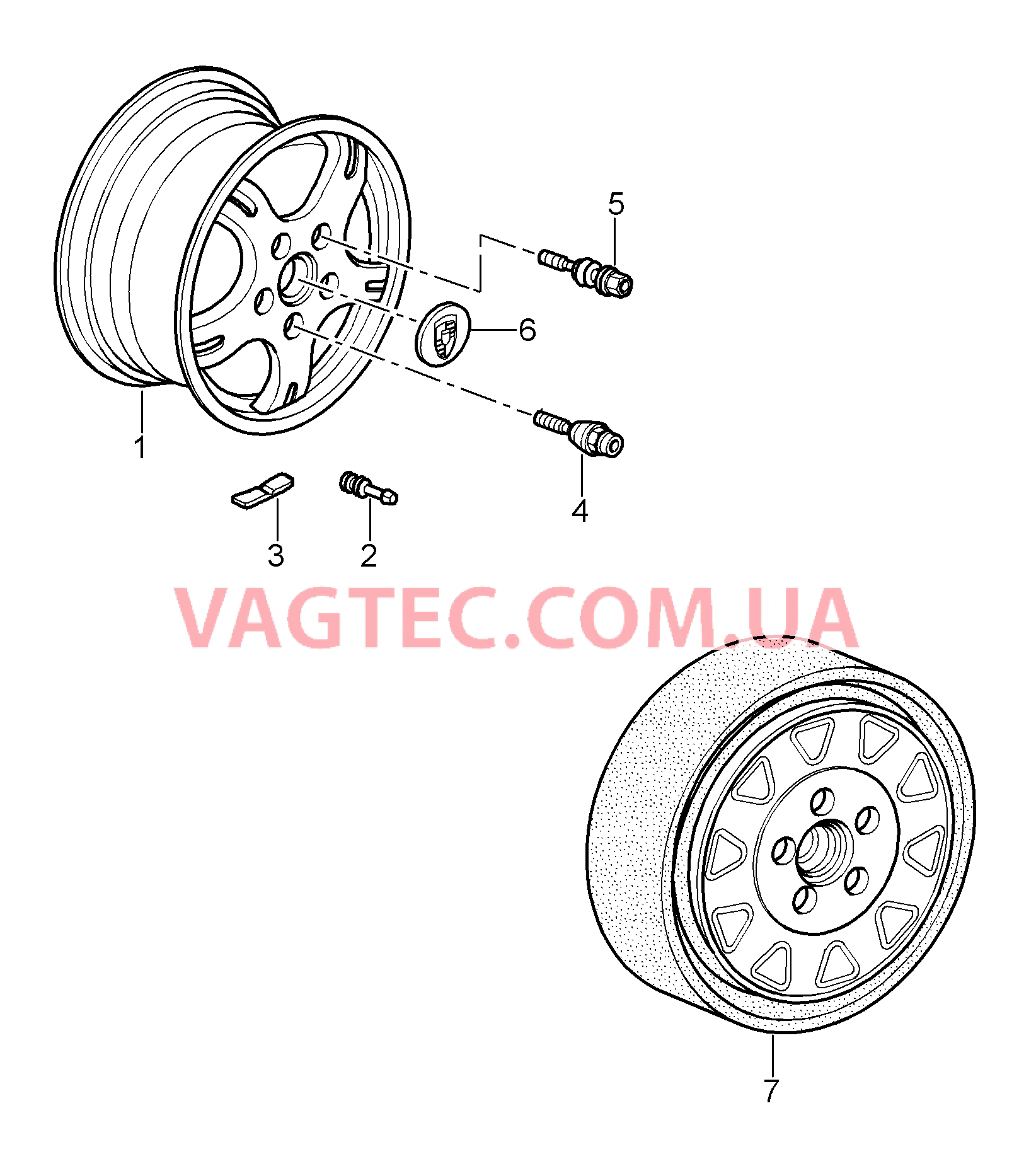 601-000 Колеса для PORSCHE Cayman 2006-2008