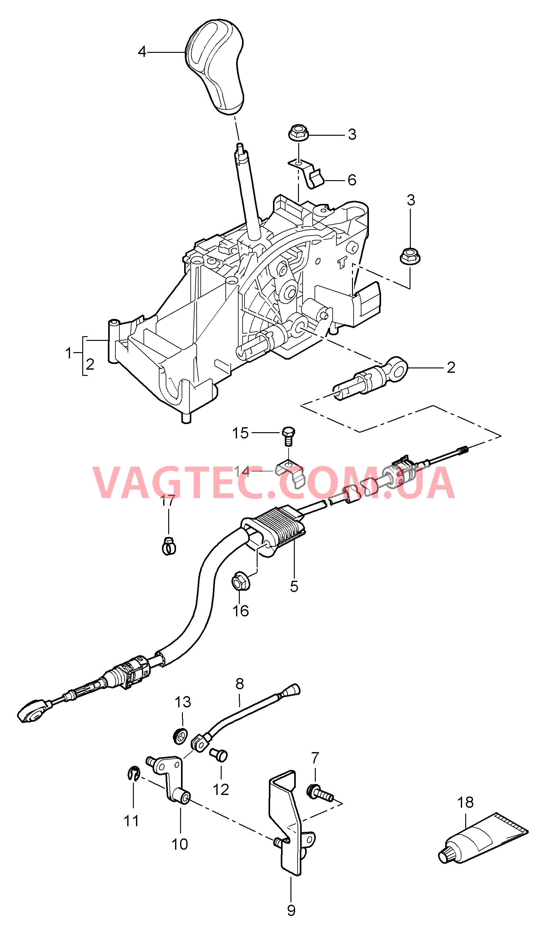 701-001 Селектор, TIPTRONIC для PORSCHE Cayman 2006-2008