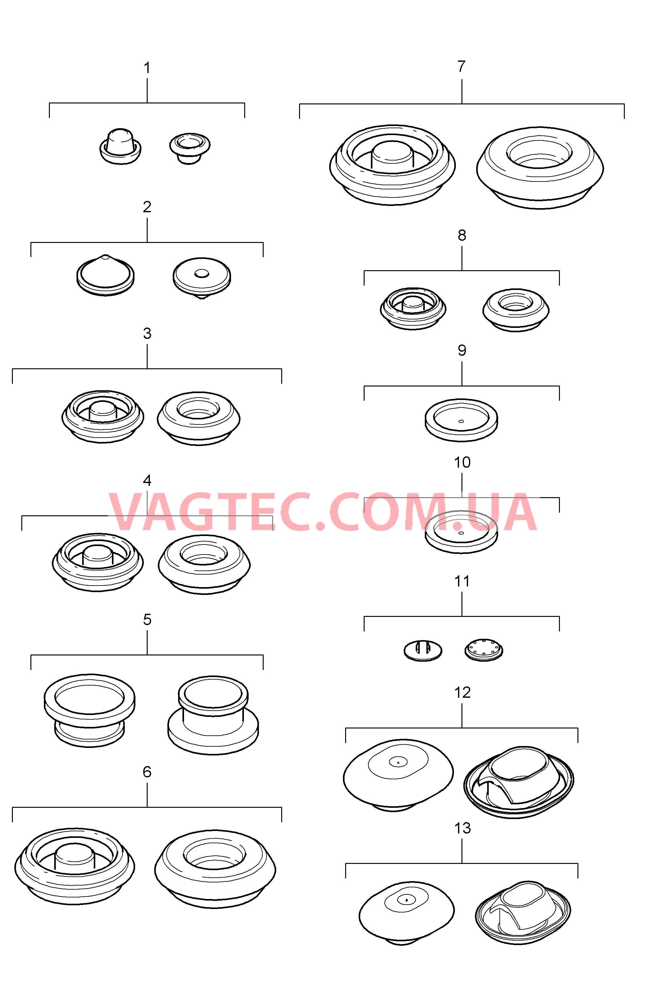 801-002 Пробка, плоский, см. руководство по рем. для PORSCHE Cayman 2006-2008