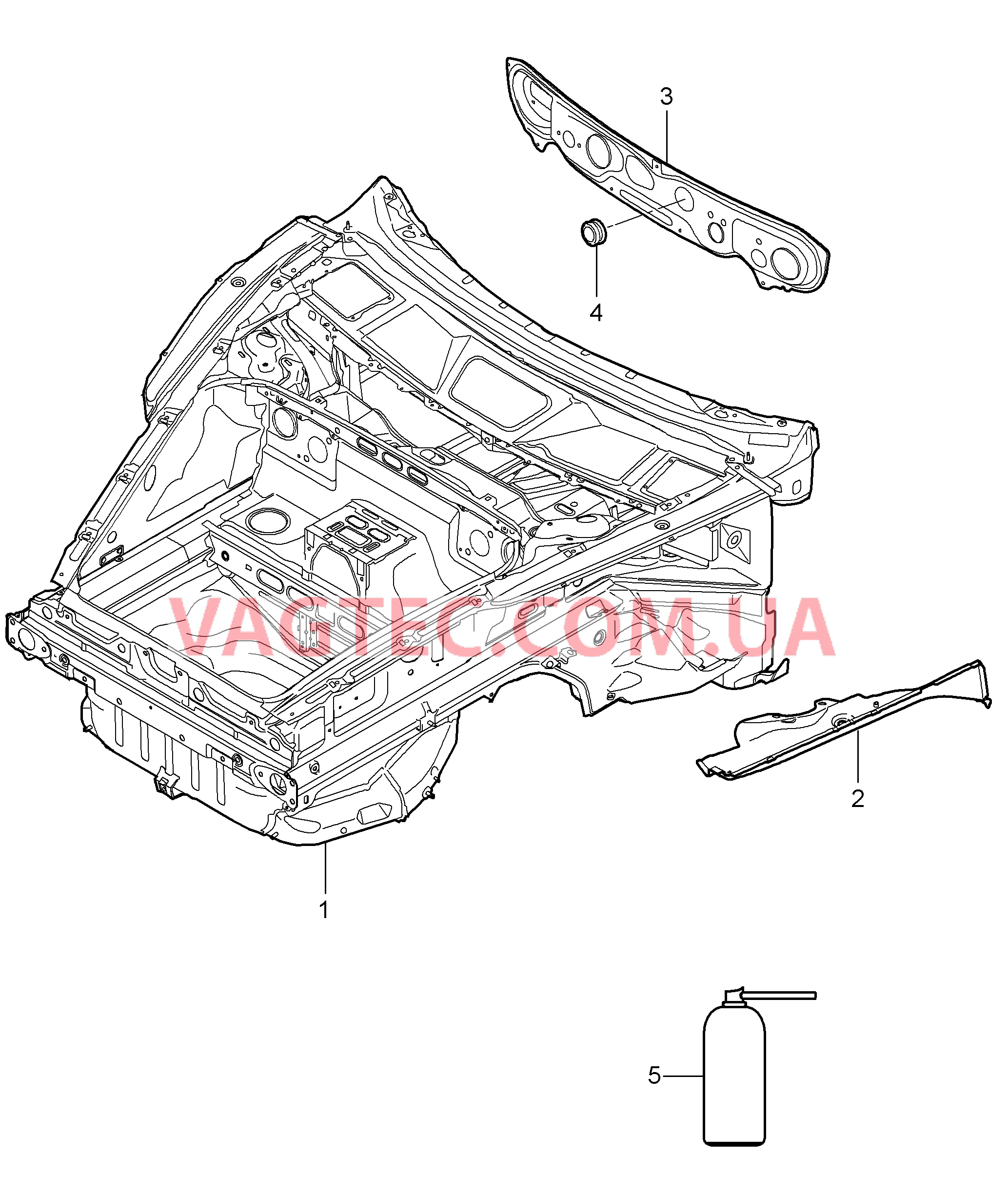 801-005 Передняя часть кузова для PORSCHE Cayman 2006-2008USA