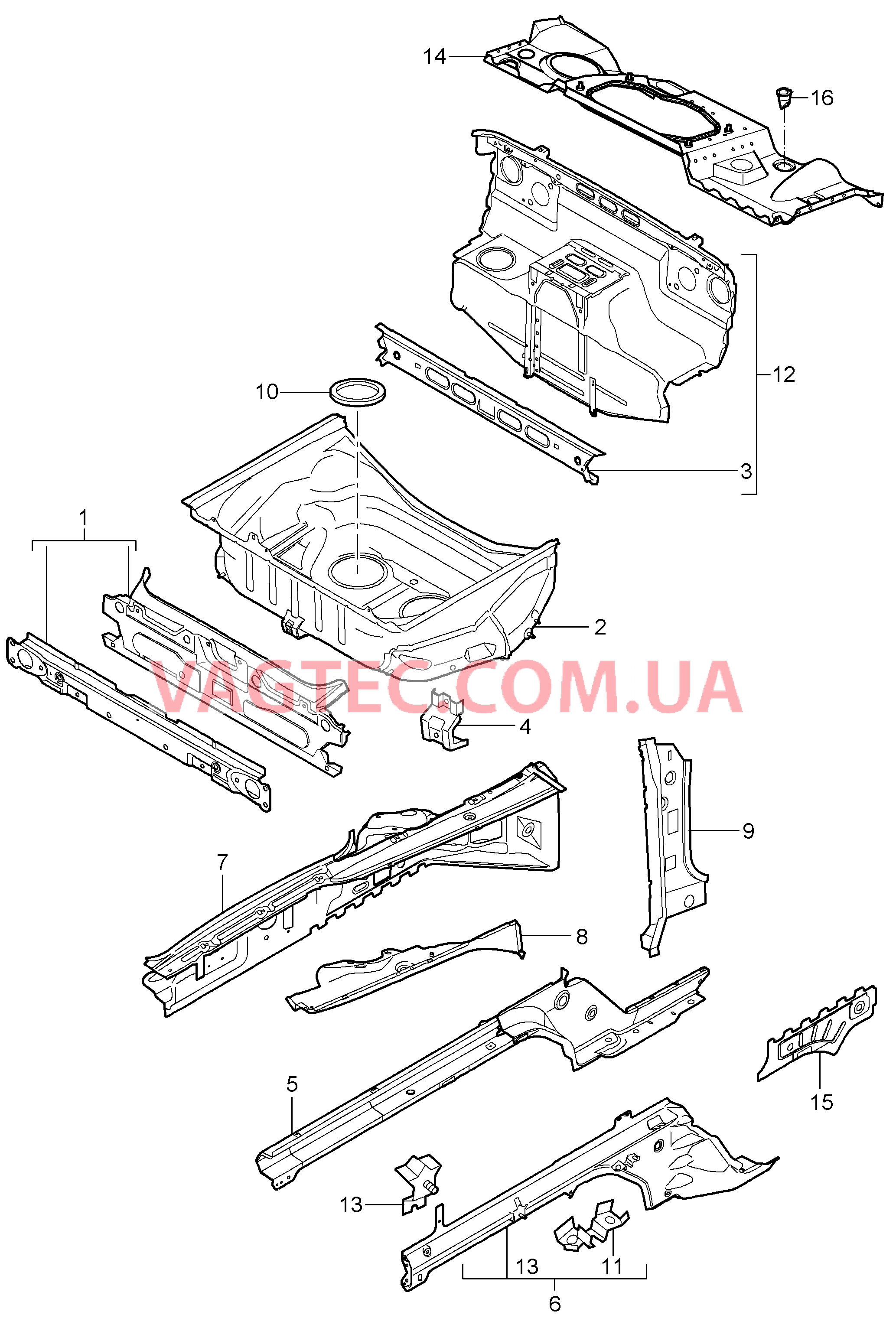 801-010 Передняя часть кузова, Отдельные детали для PORSCHE Cayman 2006-2008