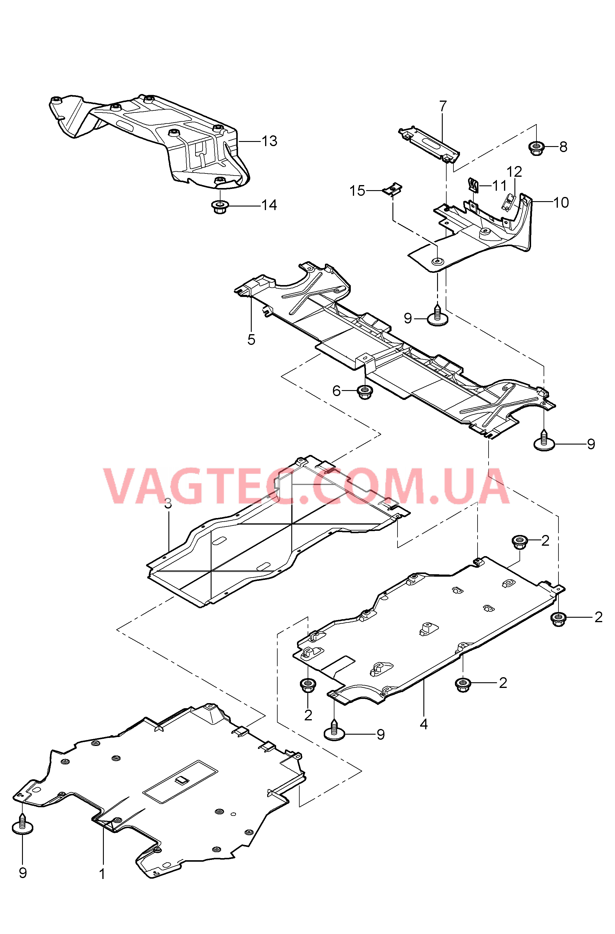 801-070 Обивки, Днище кузова для PORSCHE Cayman 2006-2008