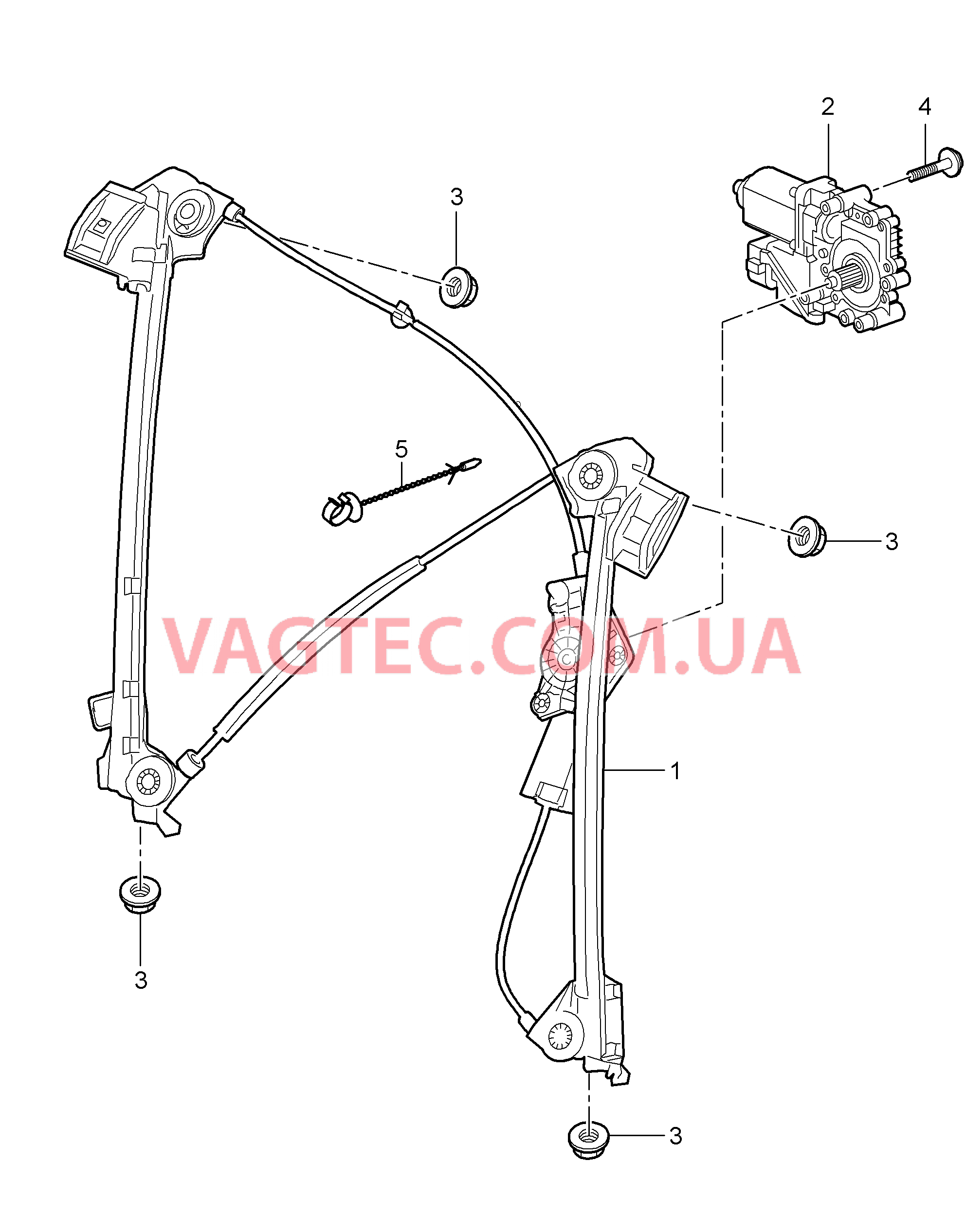 804-030 Стеклоподъемник для PORSCHE Cayman 2006-2008