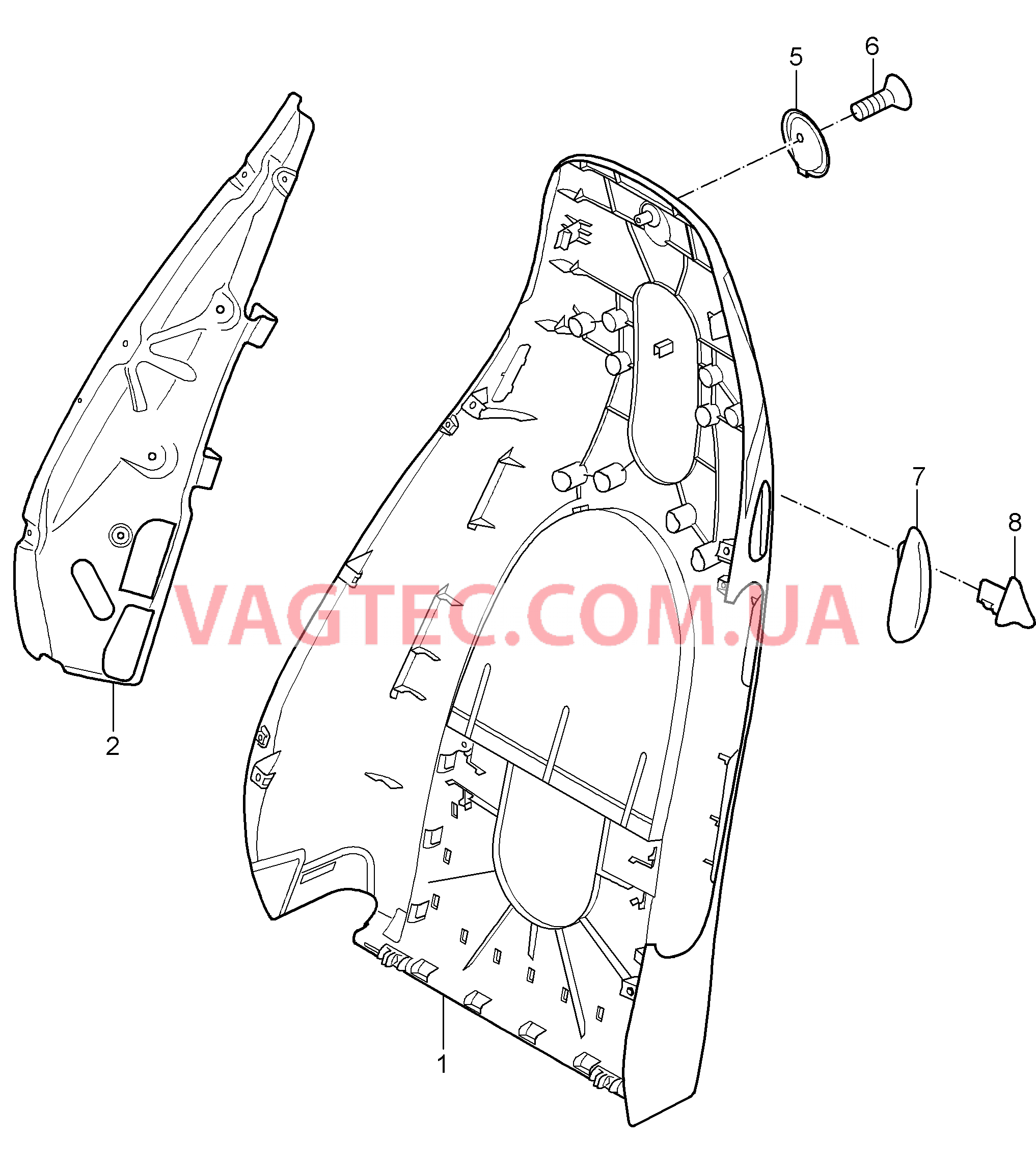 817-004 Каркас спинки, Серийное сиденье, Сиденье KOMFORT
						
						CAYMAN S/, CAYMAN для PORSCHE Cayman 2006-2008USA