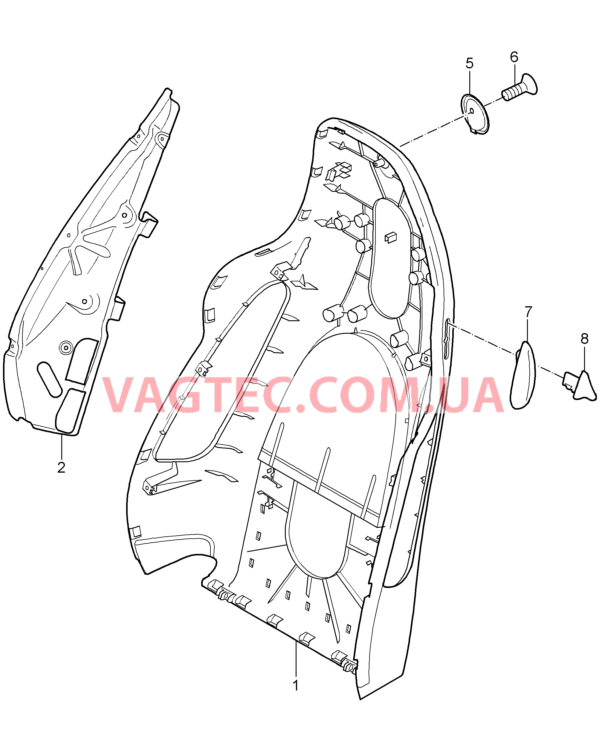 817-019 Каркас спинки, Спортивное сиденье
						
						CAYMAN S, CAYMAN для PORSCHE Cayman 2006-2008