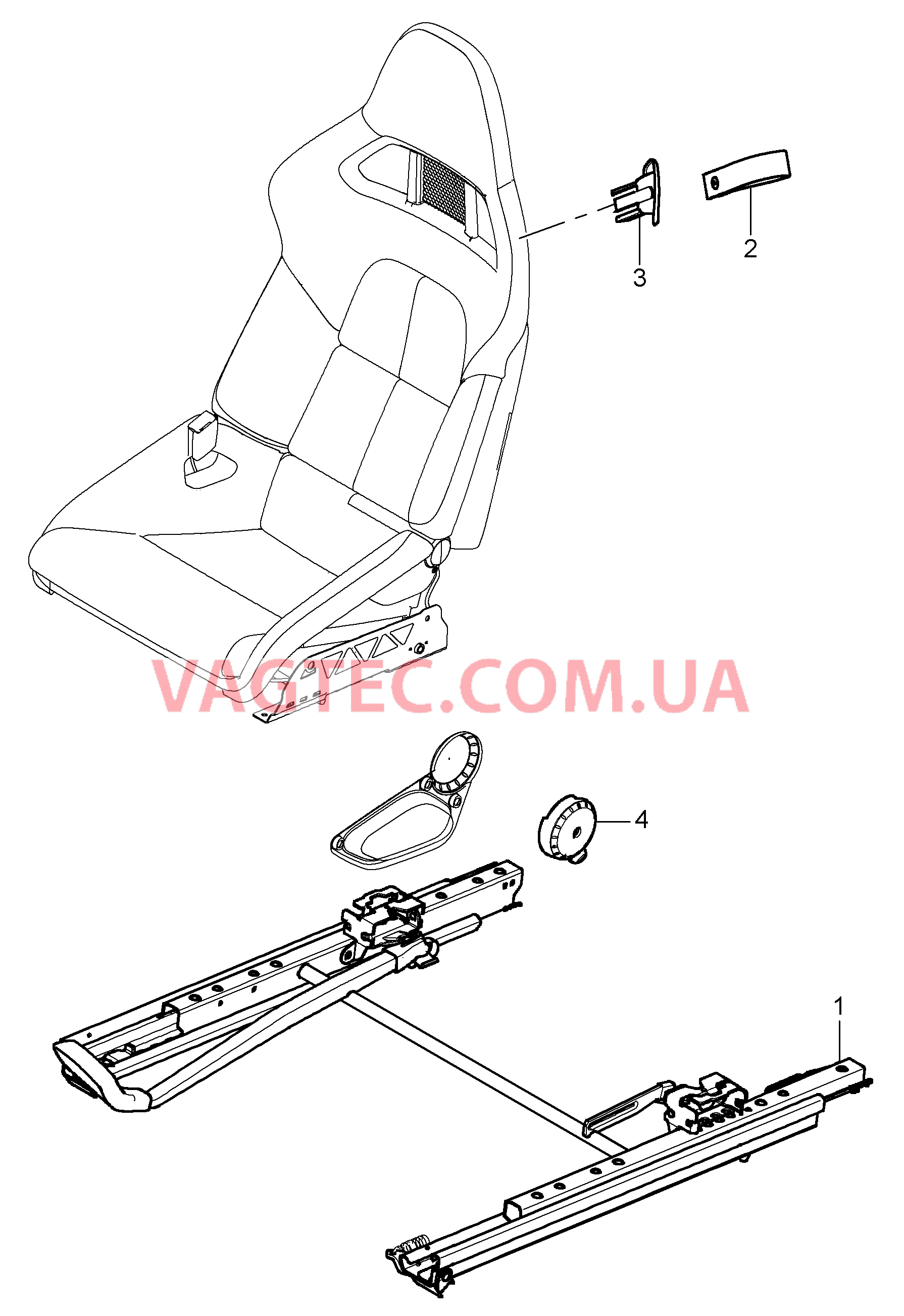 817-030 Ковшеобразное сиденье, складной, полный, Не поставляется для PORSCHE Cayman 2006-2008