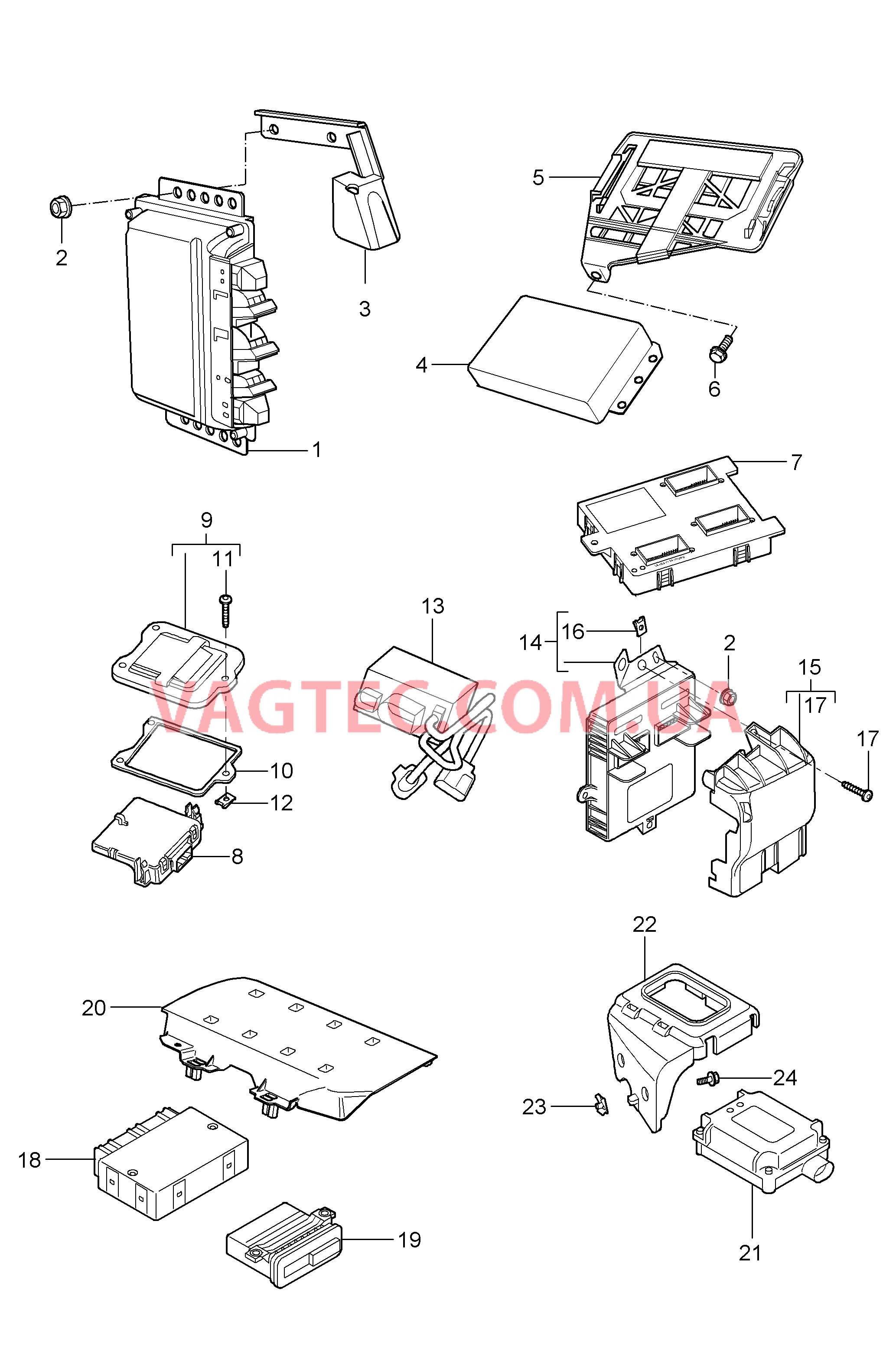 901-003 Блоки управления для PORSCHE Cayman 2006-2008