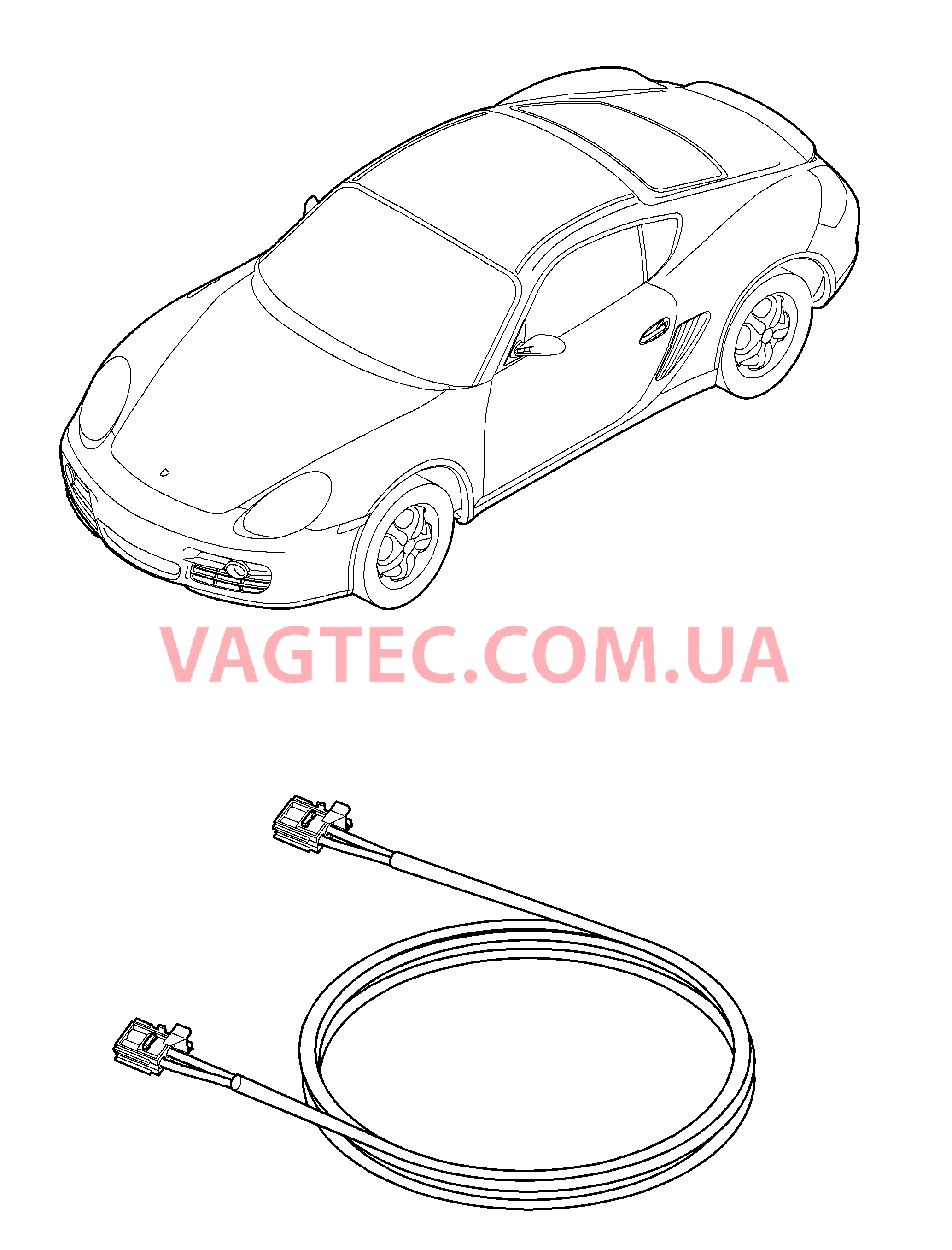 902-050 Световод для PORSCHE Cayman 2006-2008USA