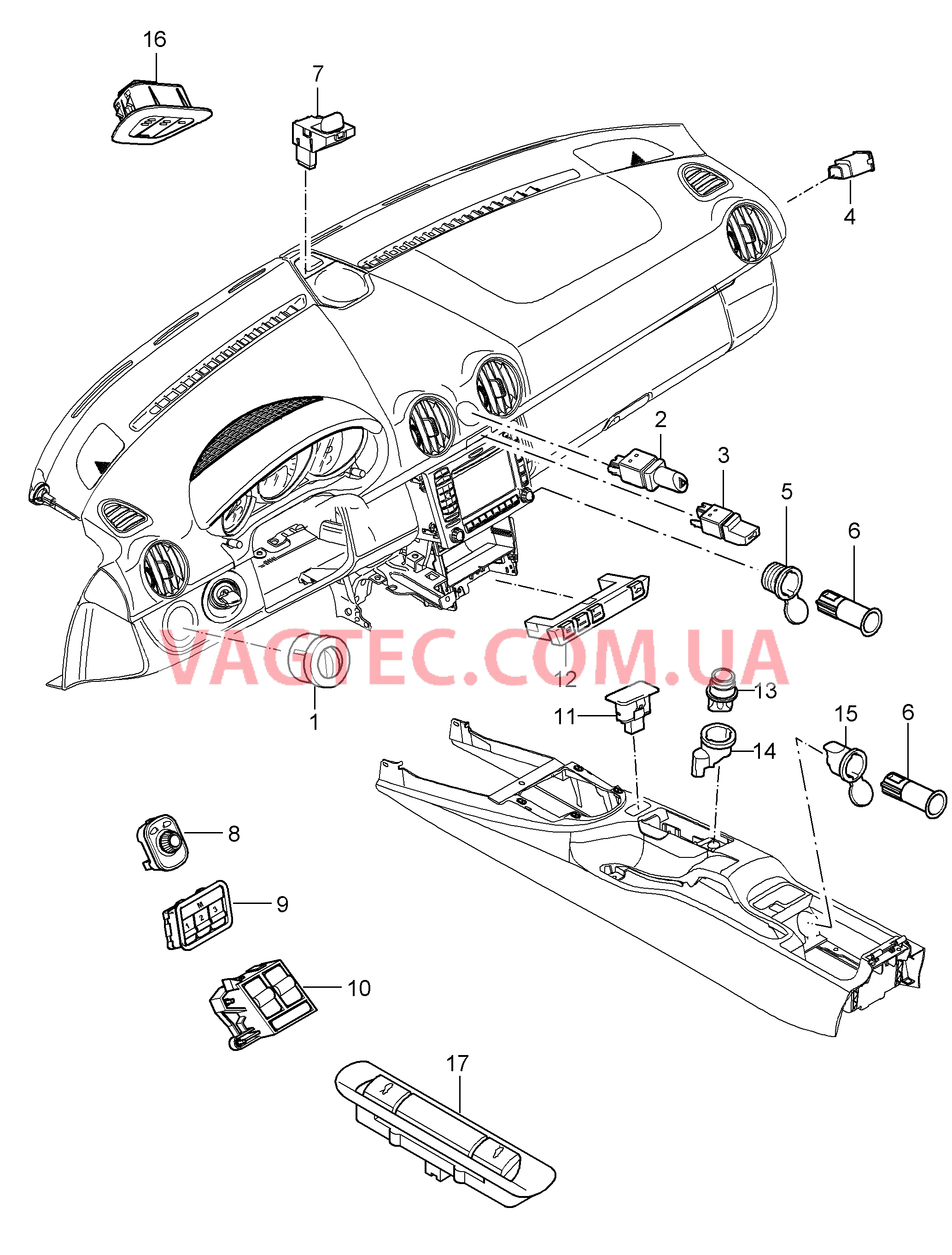 903-005 Выключатель для PORSCHE Cayman 2006-2008USA