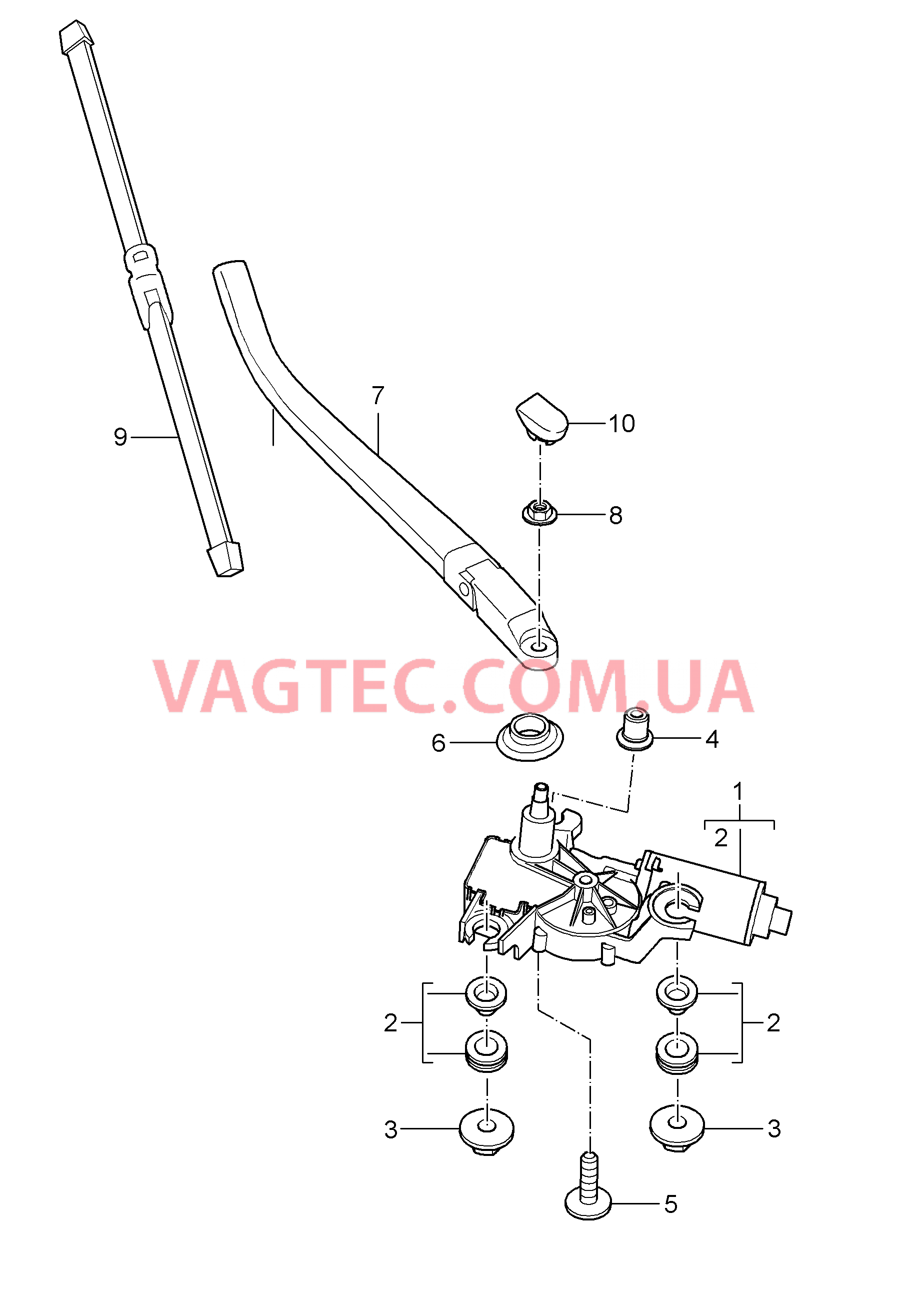 904-005 Задний стеклоочиститель
						
						I425 для PORSCHE Cayman 2006-2008