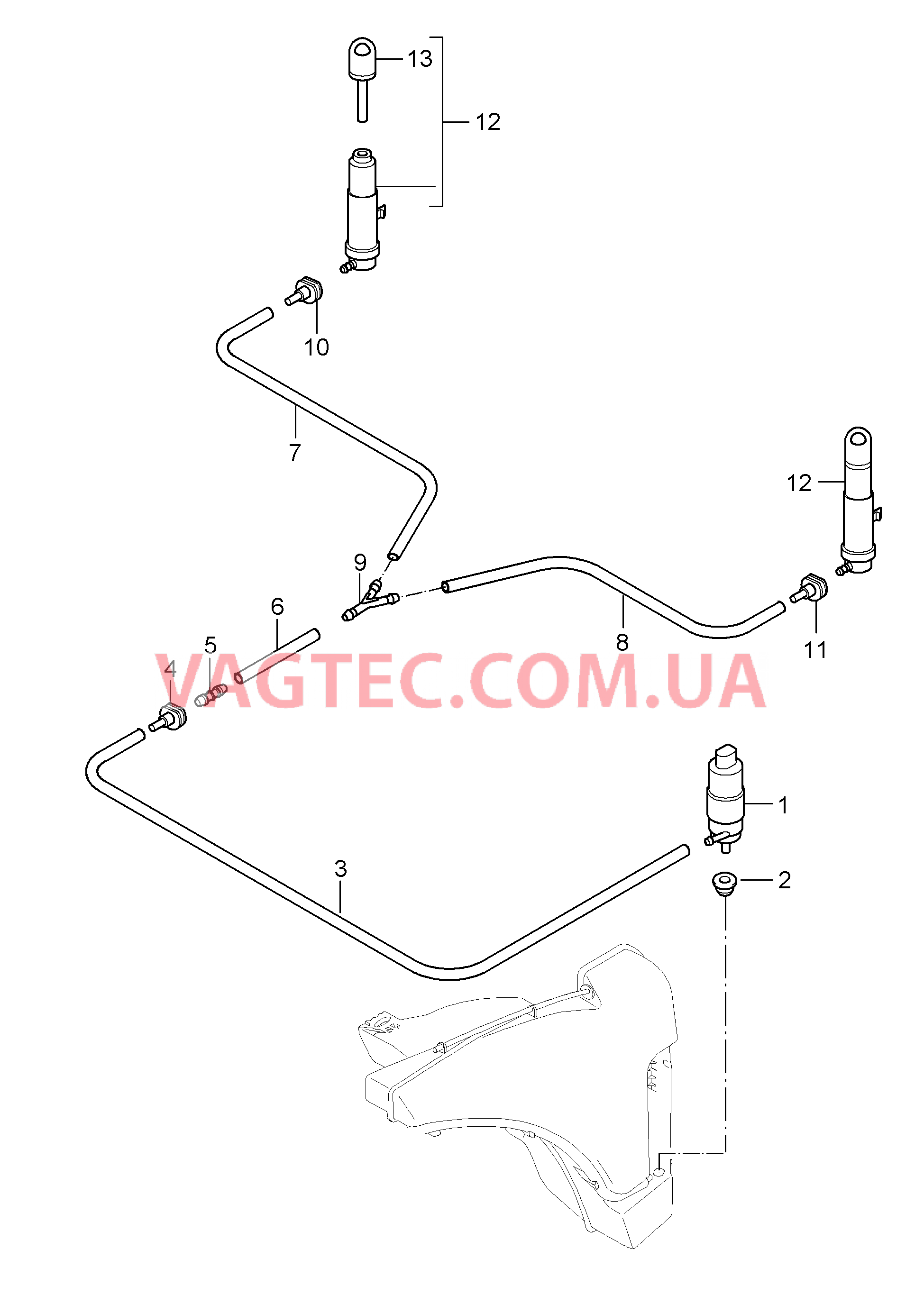 904-020 Система очистки фар
						
						I288 для PORSCHE Cayman 2006-2008