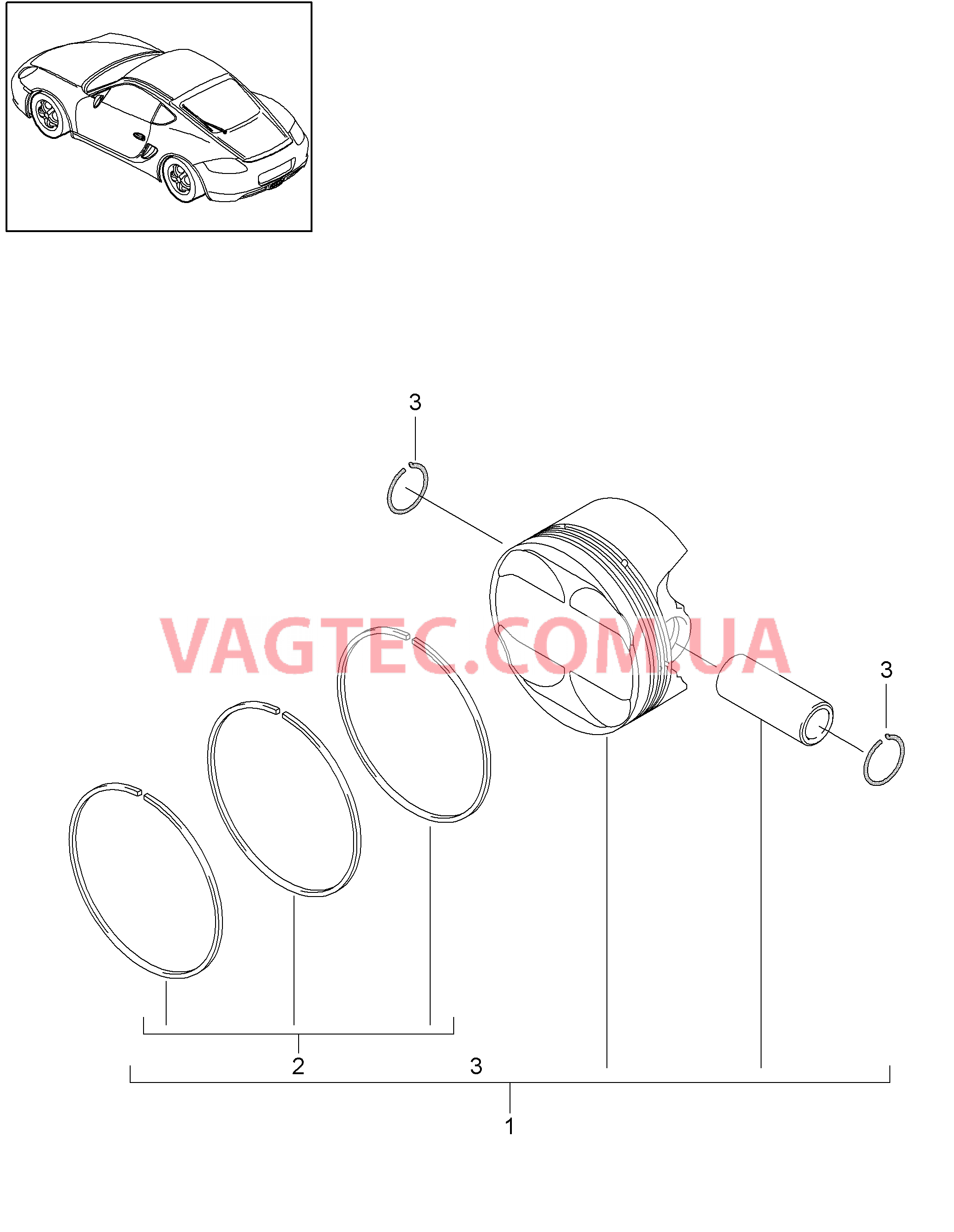 102-005 Поршень
						
						MA1.20, MA1.21 для PORSCHE Cayman 2009-2012