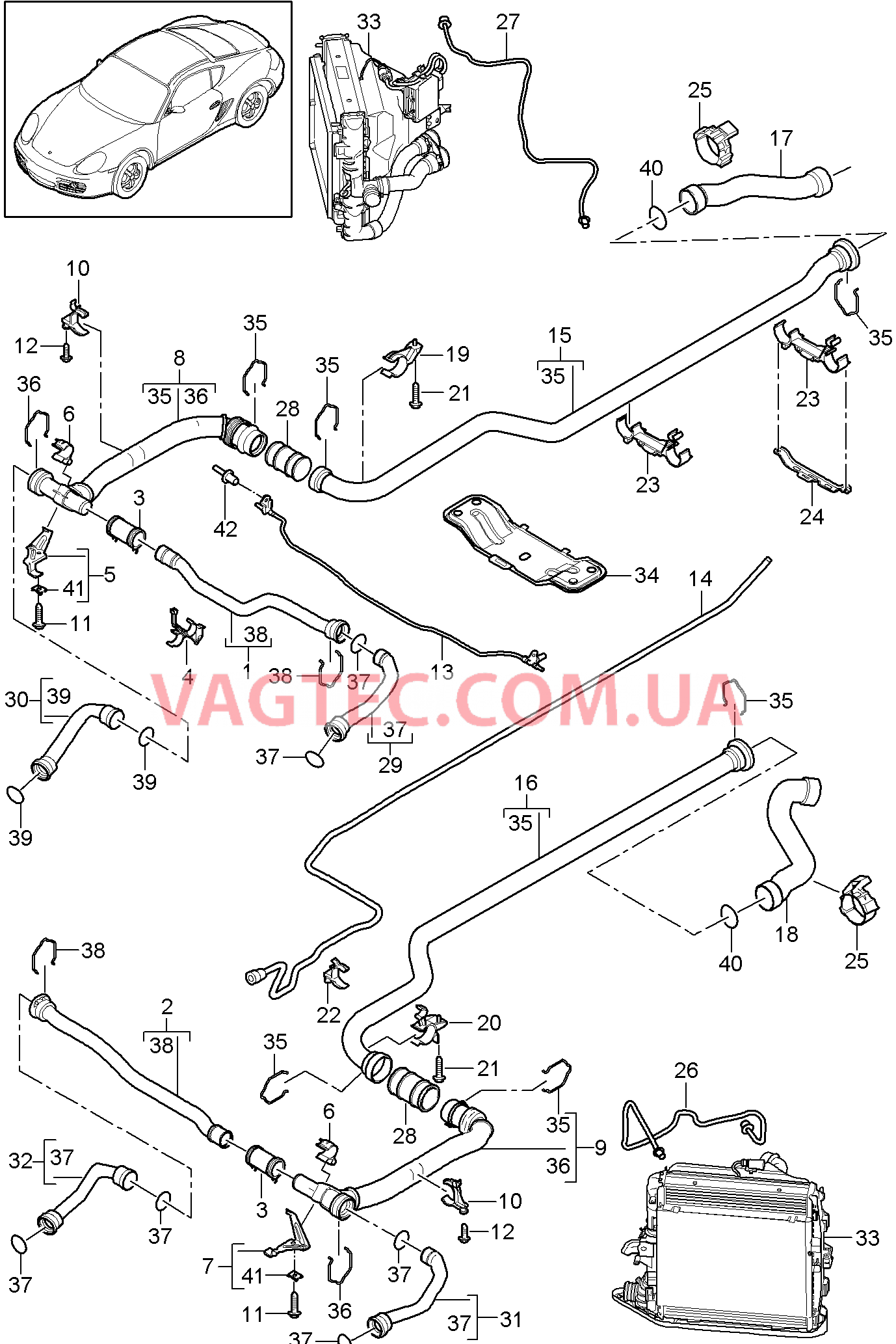 105-010 Водяное охлаждение 2
						
						MA1.20, MA1.21 для PORSCHE Cayman 2009-2012