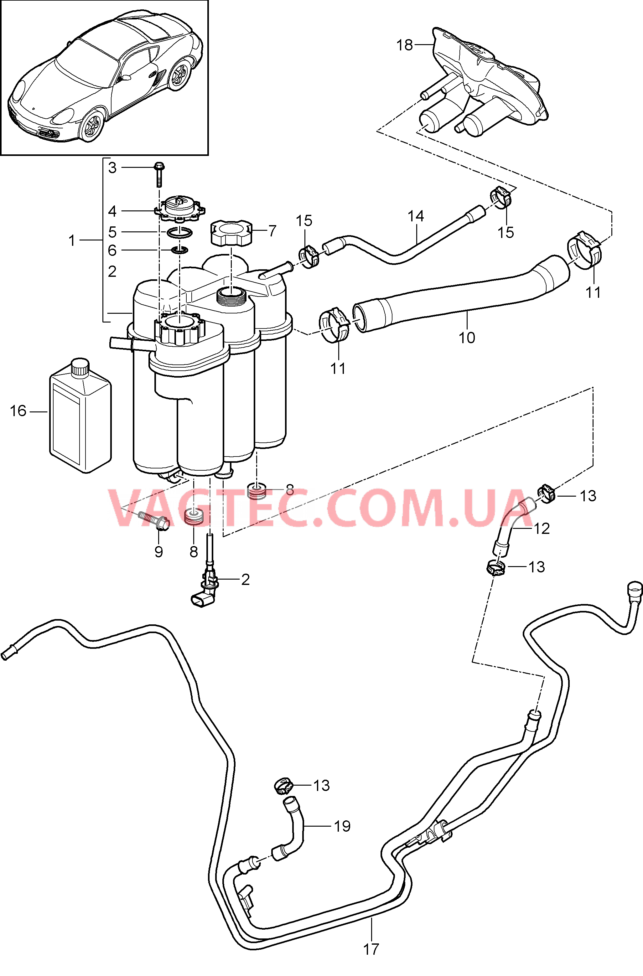 105-020 Водяное охлаждение 4
						
						MA1.20, MA1.21 для PORSCHE Cayman 2009-2012USA