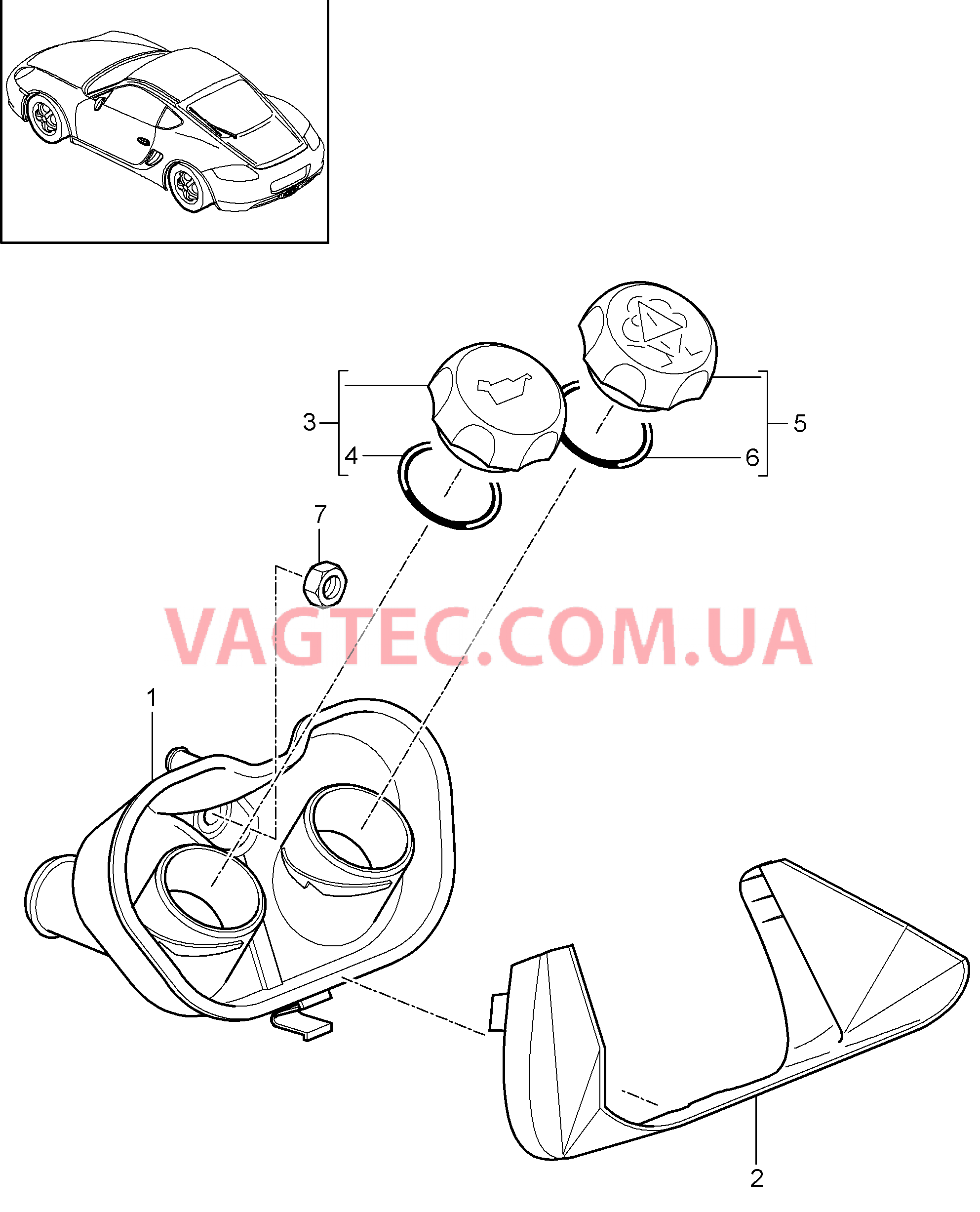 105-022 Водяное охлаждение 4, SERVICESCHALE
						
						MA1.20, MA1.21 для PORSCHE Cayman 2009-2012USA