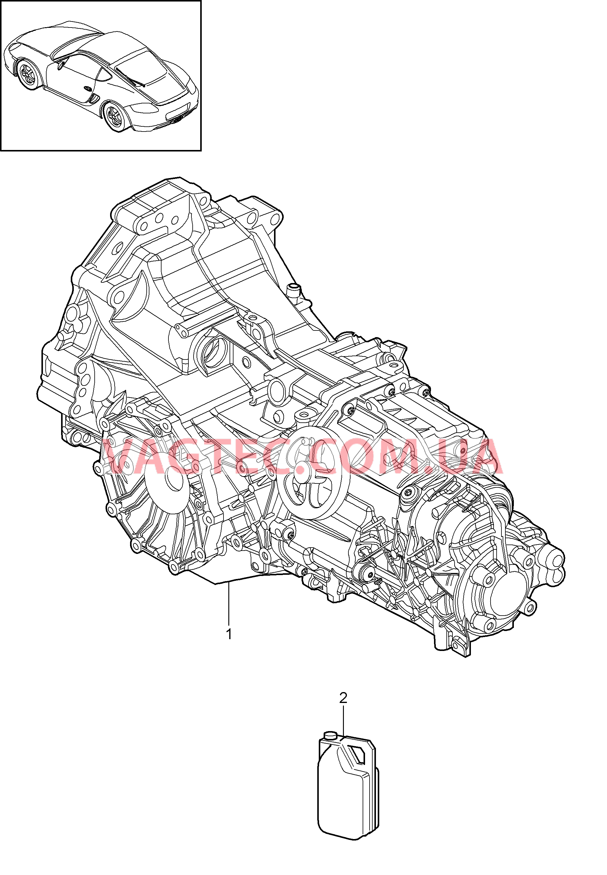 302-000 Заменная коробка передач, Готов к установке
						
						G87.10/40, I480 для PORSCHE Cayman 2009-2012USA