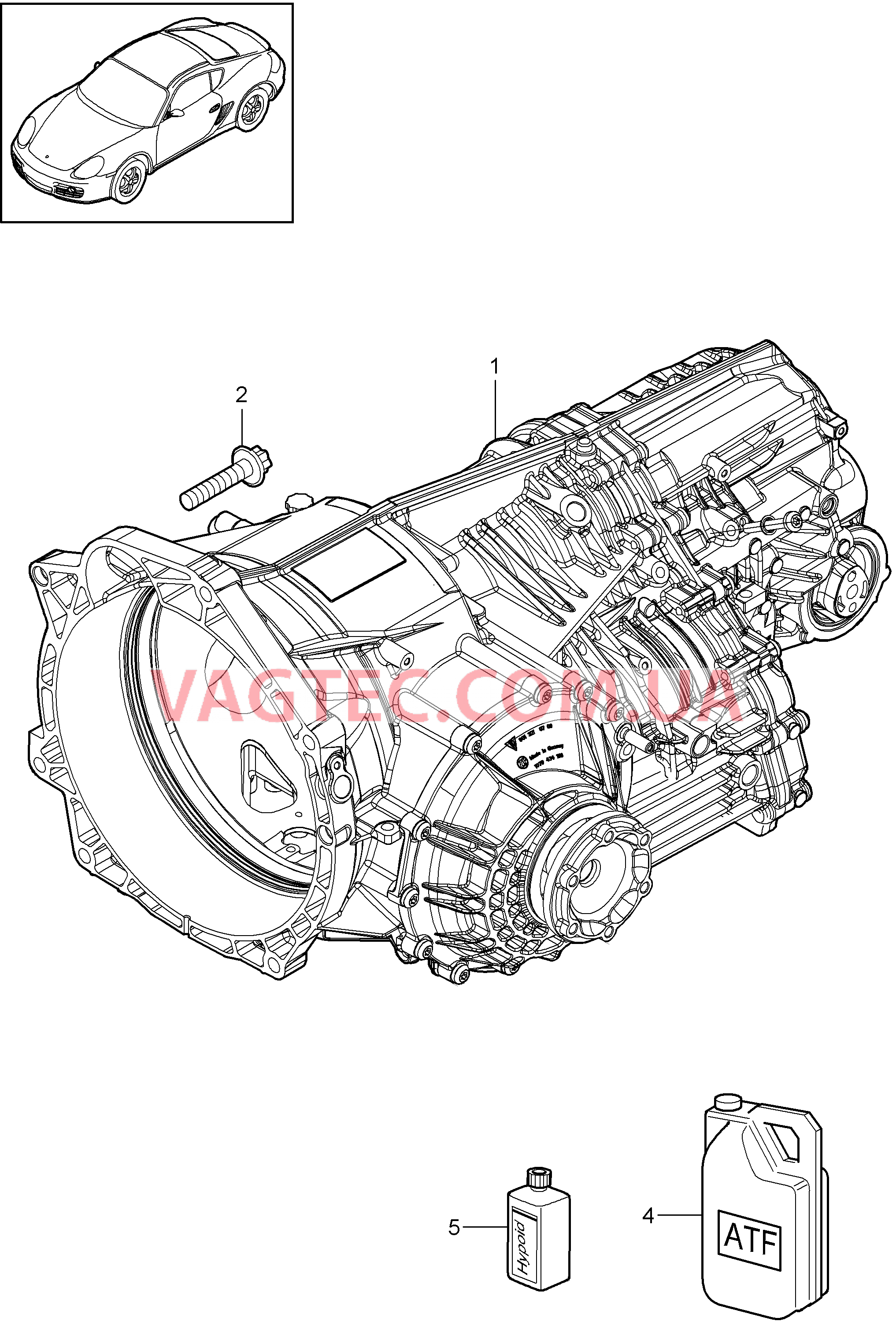 320-000 - PDK -, Коробка переключения передач, Заменная коробка передач
						
						CG2.00, CG2.20 для PORSCHE Cayman 2009-2012USA