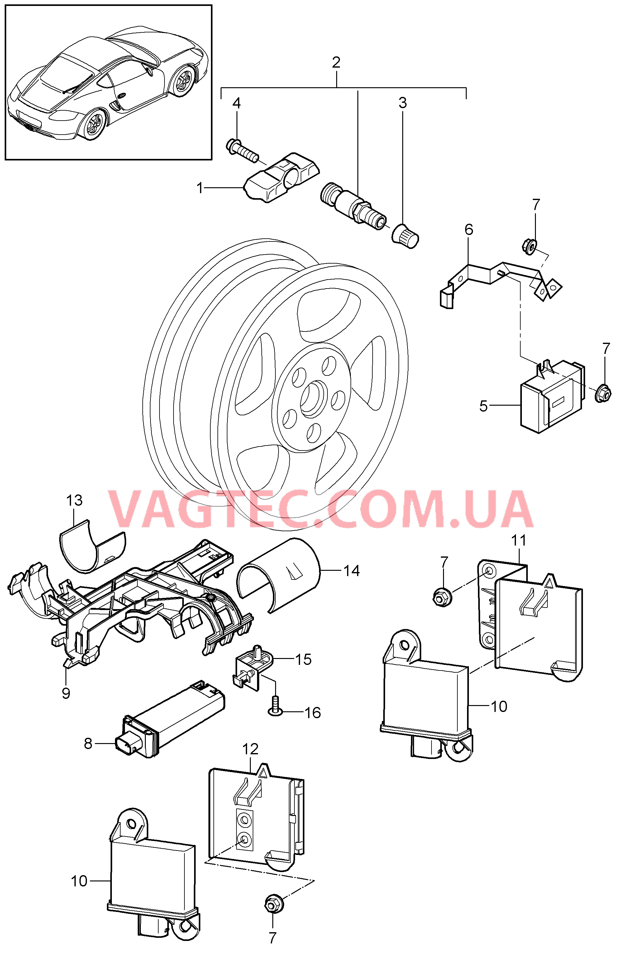 601-005 Сис.контр.дав.возд.в шин.
						
						I482/483 для PORSCHE Cayman 2009-2012USA