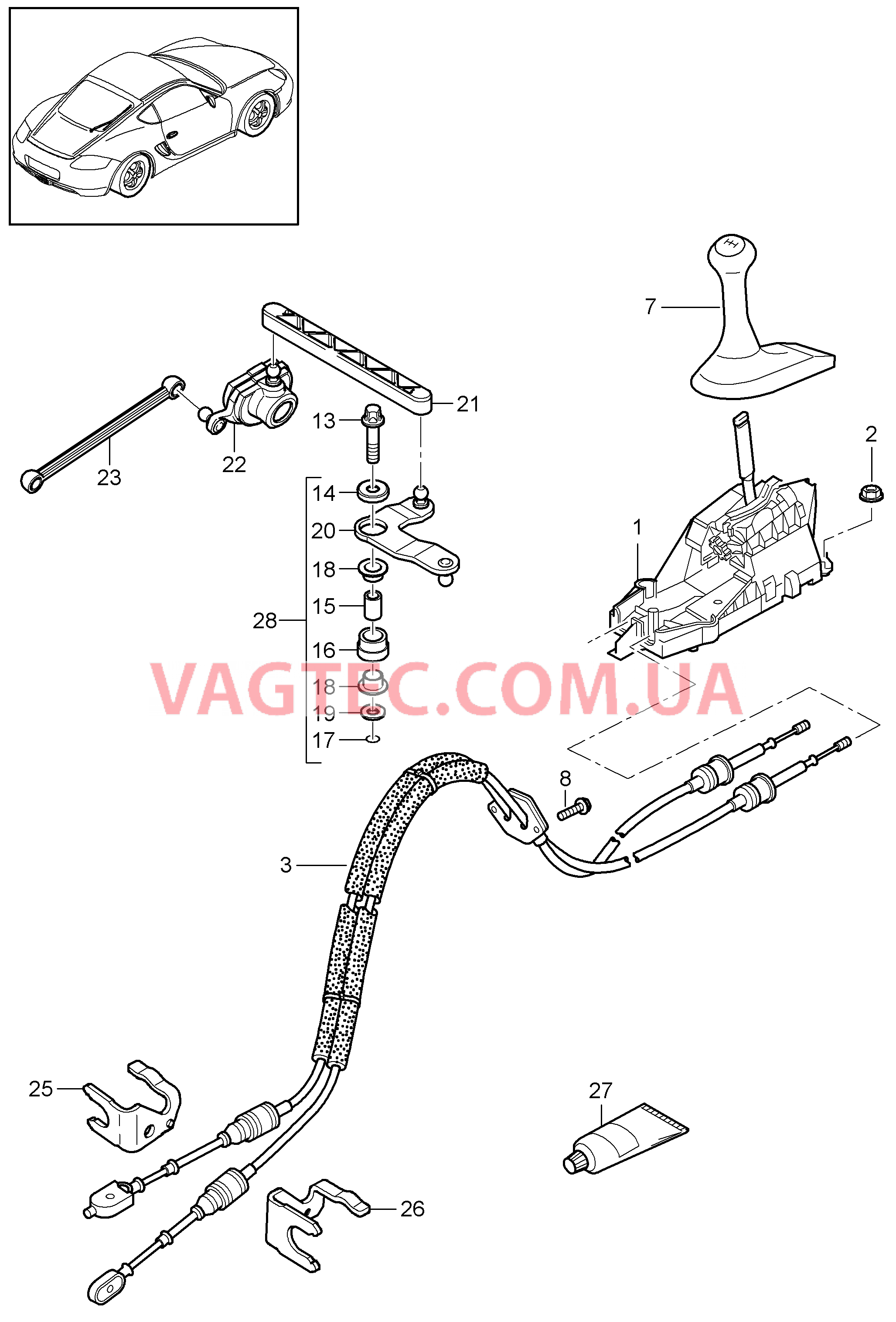 701-000 Механизм перекл.передач, Мкпп
						
						I480 для PORSCHE Cayman 2009-2012USA