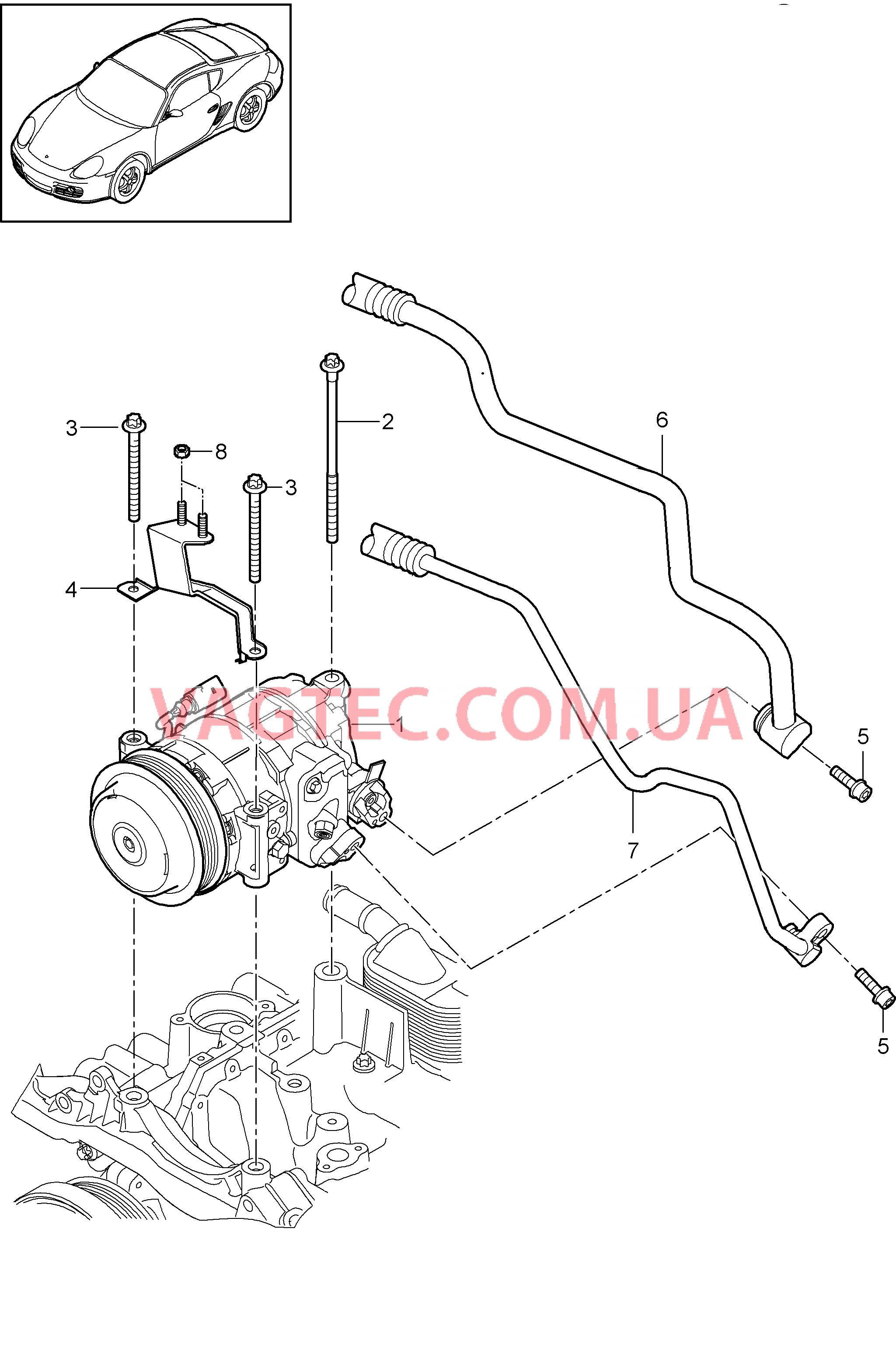 813-015 Компрессор для PORSCHE Cayman 2009-2012