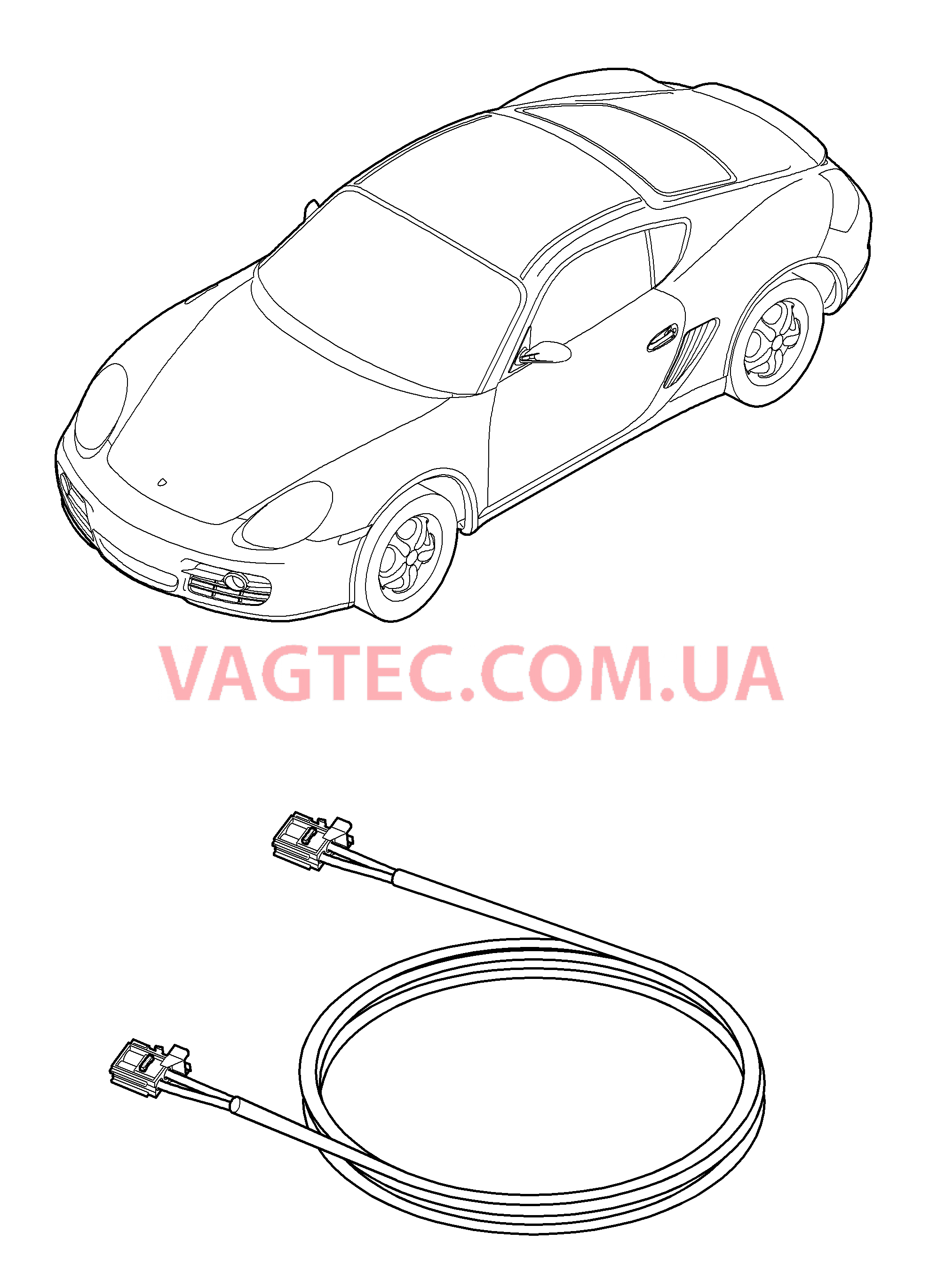 902-050 Световод для PORSCHE Cayman 2009-2012