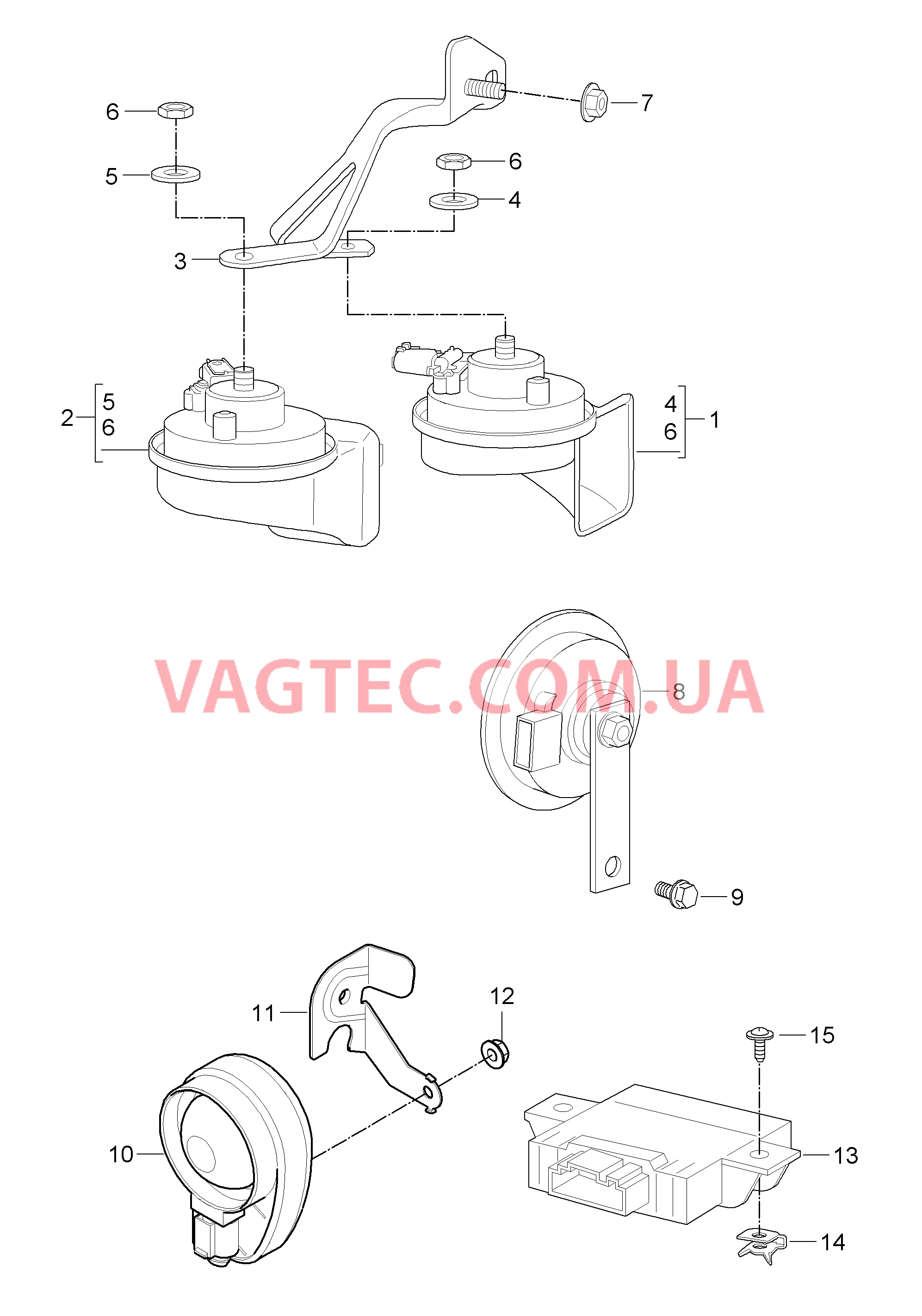 903-000 Звуков.сигнал, Звуковой сигнал, Противоугонная сигнализ. для PORSCHE Cayman 2009-2012