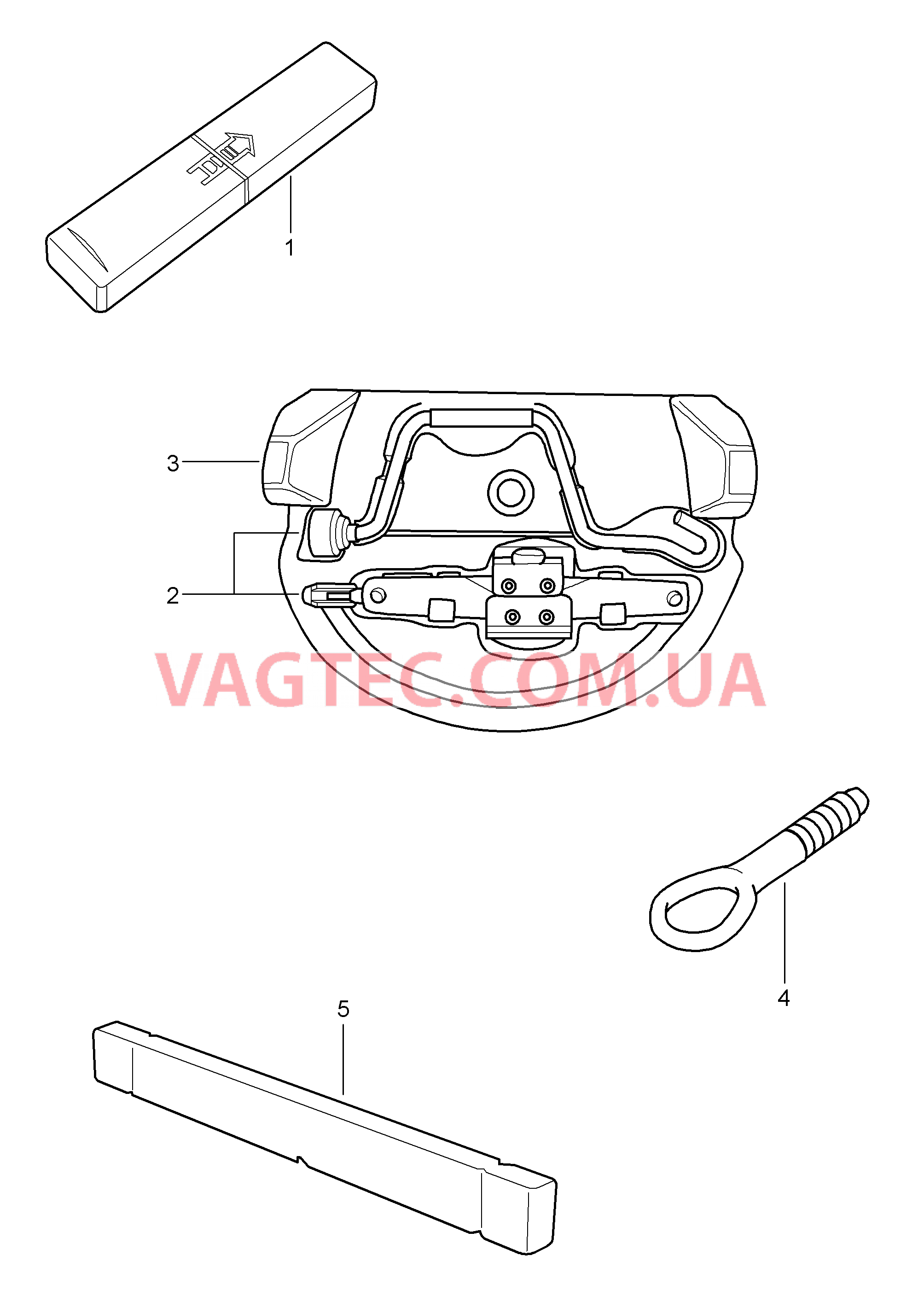 001-000 Инструмент, Домкрат для PORSCHE Cayman 2009-2012