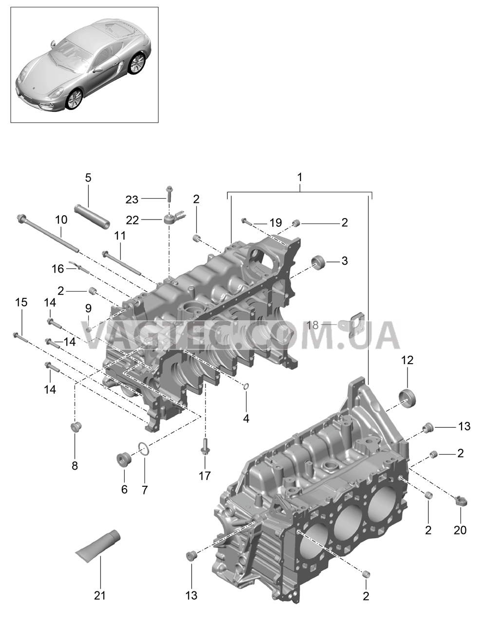 101-005 Кривошипный механизм для PORSCHE Cayman 2014-2016