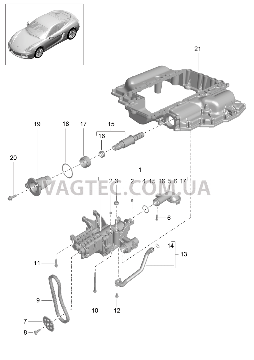 104-000 Масляный насос для PORSCHE Cayman 2014-2016