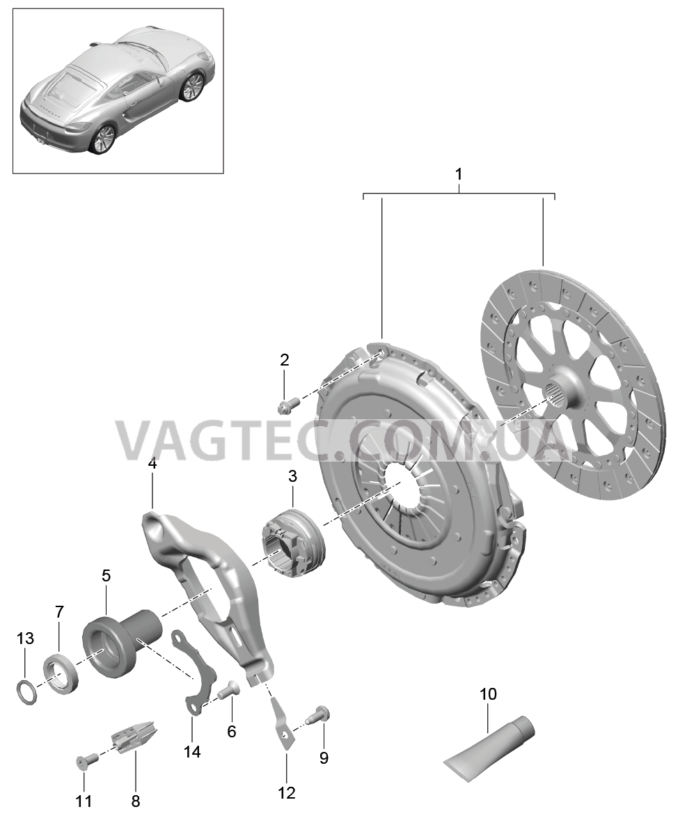 301-000 Сцепление
						
						G81.00, G81.20 для PORSCHE Cayman 2014-2016USA