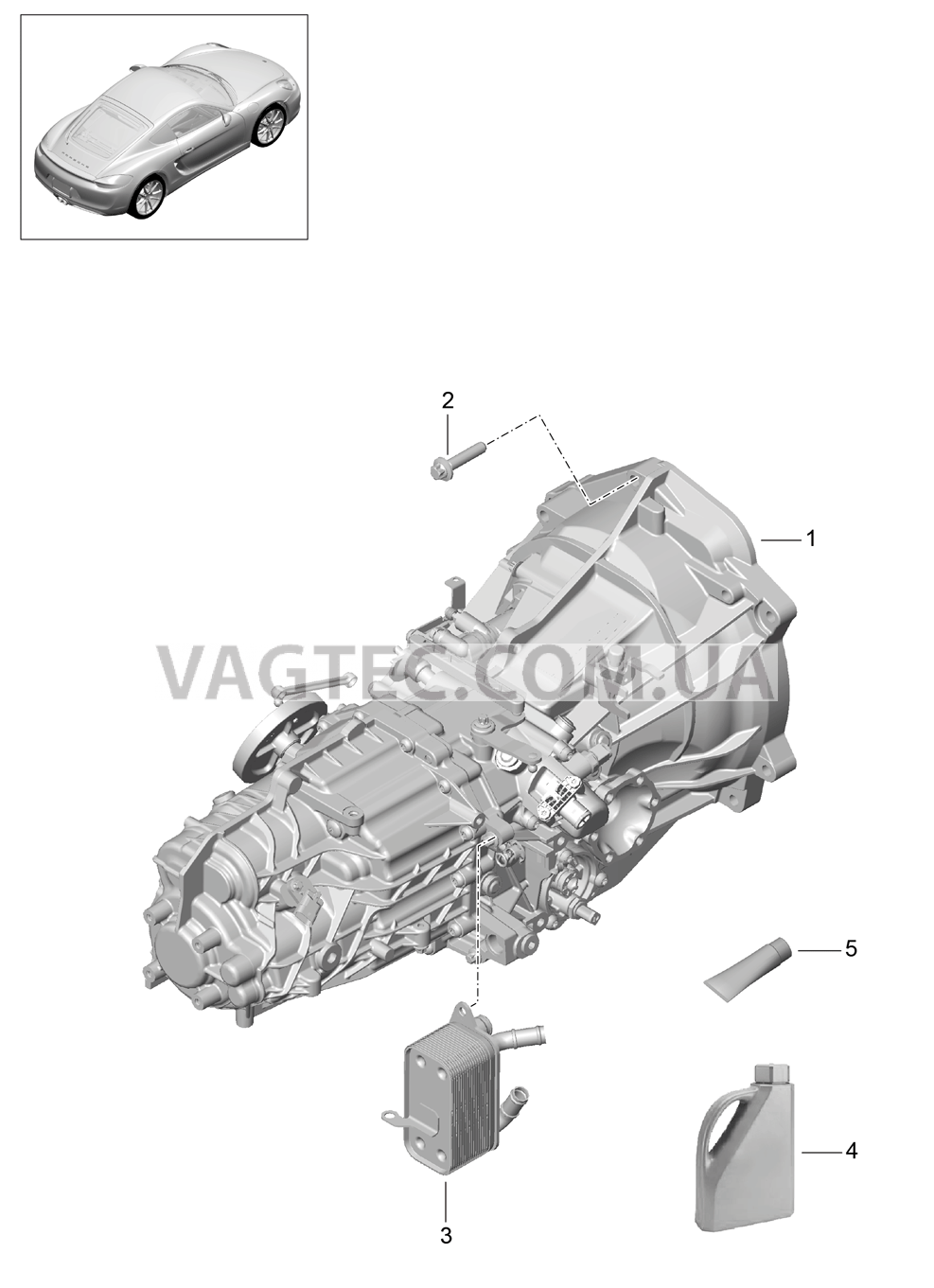 302-000 Мкпп, Заменная коробка передач для PORSCHE Cayman 2014-2016