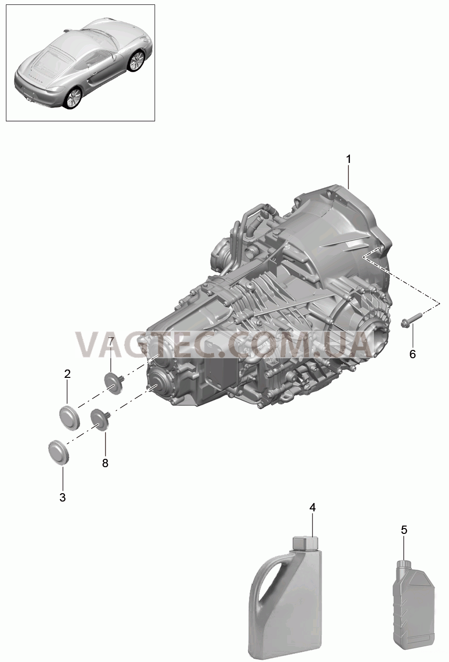 320-000 - PDK -, Коробка переключения передач, Заменная коробка передач
						
						CG2.05, CG2.25 для PORSCHE Cayman 2014-2016