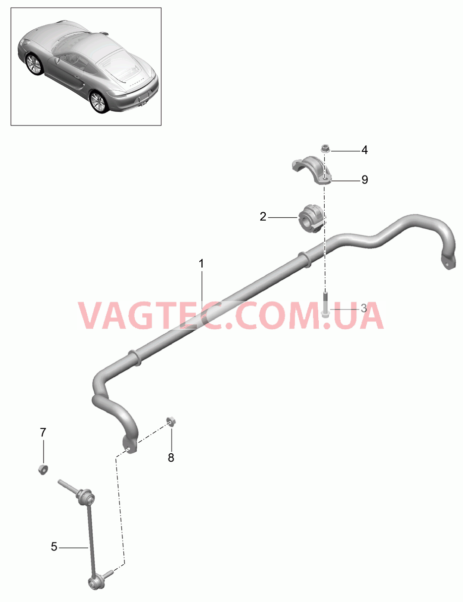 402-005 Стабилизатор для PORSCHE Cayman 2014-2016