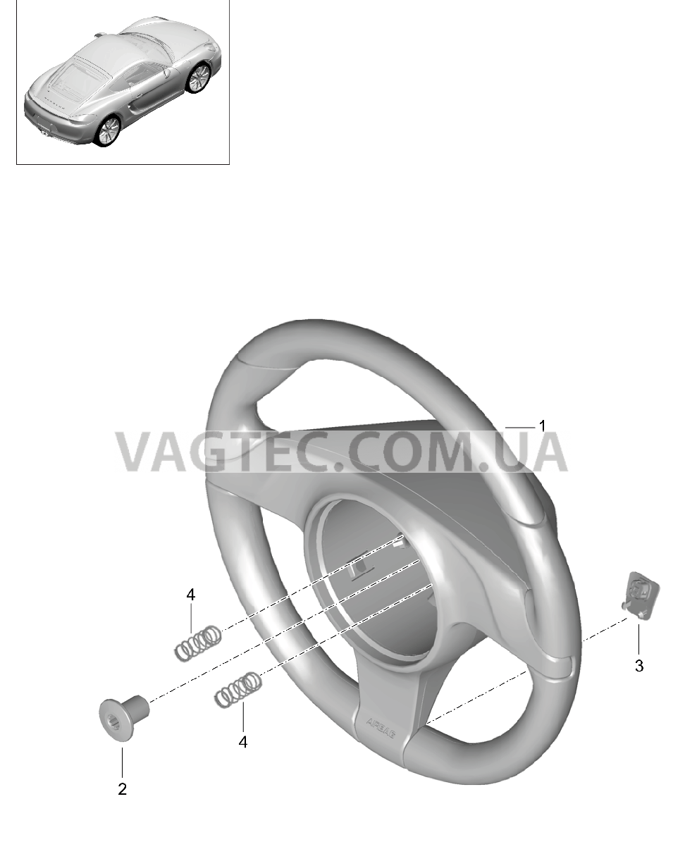 403-005 Рулевые колеса
						
						I480 для PORSCHE Cayman 2014-2016