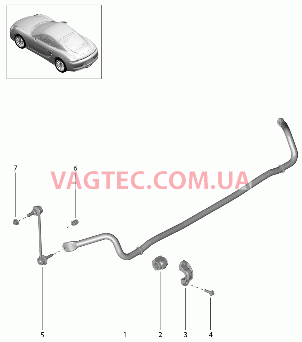 501-003 Стабилизатор для PORSCHE Cayman 2014-2016USA