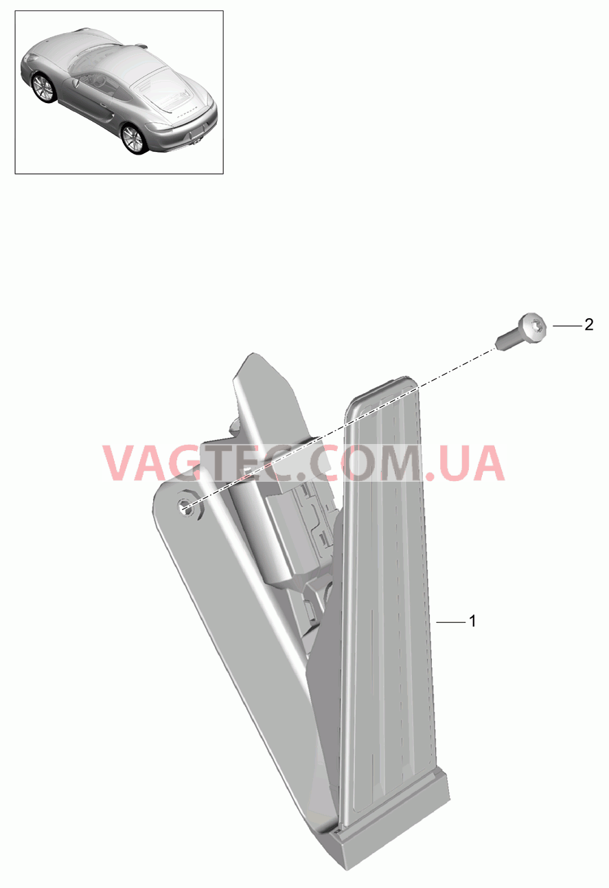 702-010 Педальный механизм, Привод акселератора для PORSCHE Cayman 2014-2016