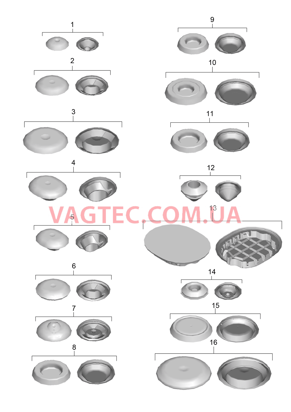 801-002 Пробка для PORSCHE Cayman 2014-2016