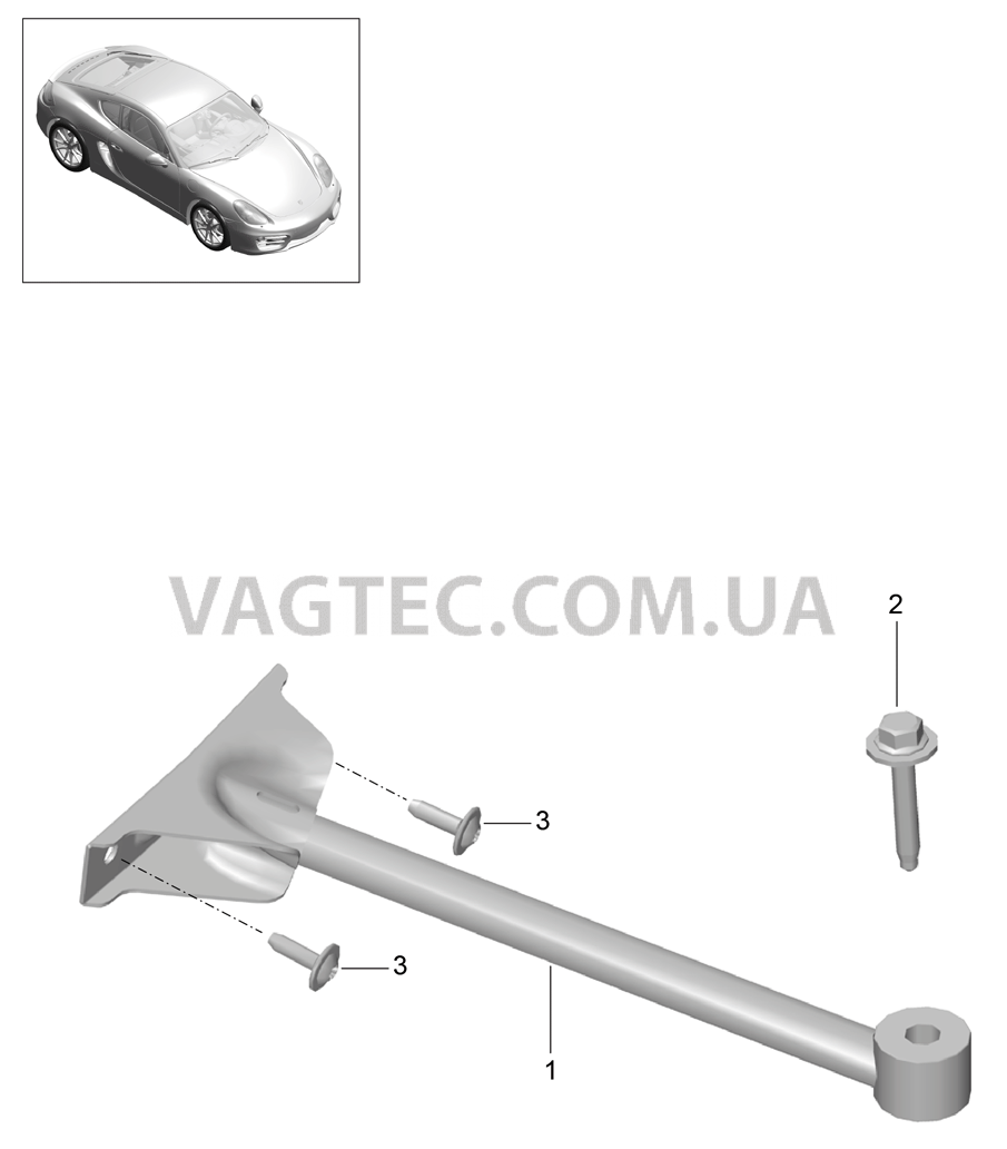 801-015 Растяжка для PORSCHE Cayman 2014-2016USA