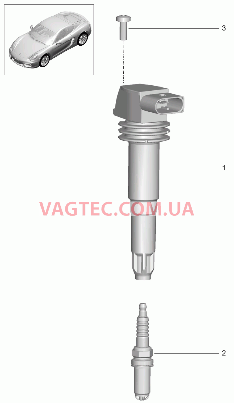 901-000 Система зажигания для PORSCHE Cayman 2014-2016