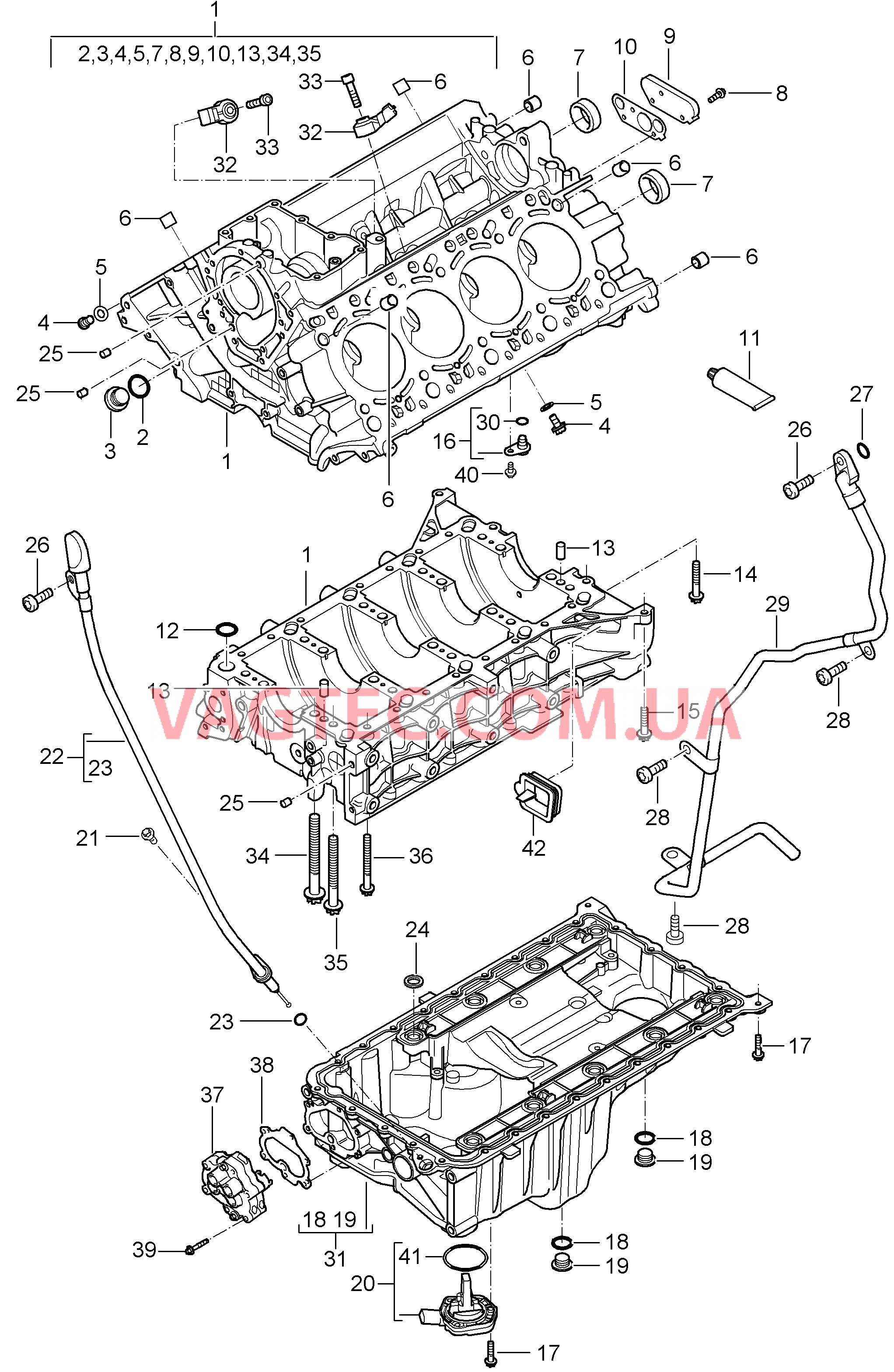 101-005 Кривошипный механизм, Отдельные детали
						
						M48.00/50 для PORSCHE Cayenne 2003-2006USA