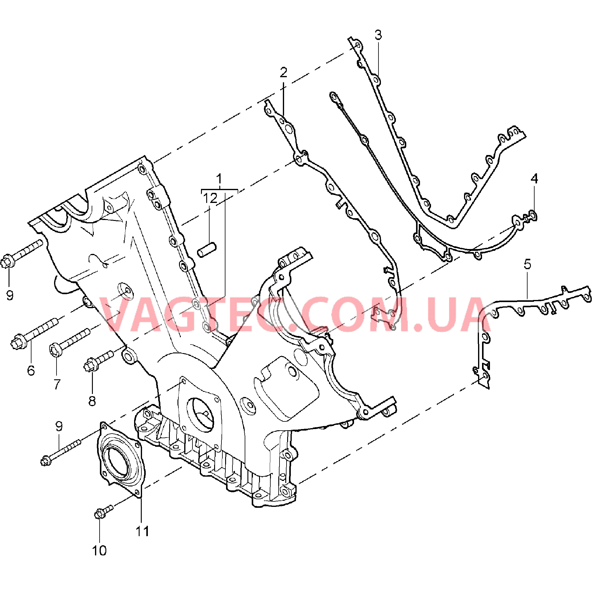 101-007 Крышка картера рул.мех., Уплотнительный фланец
						
						M48.00/50 для PORSCHE Cayenne 2003-2006