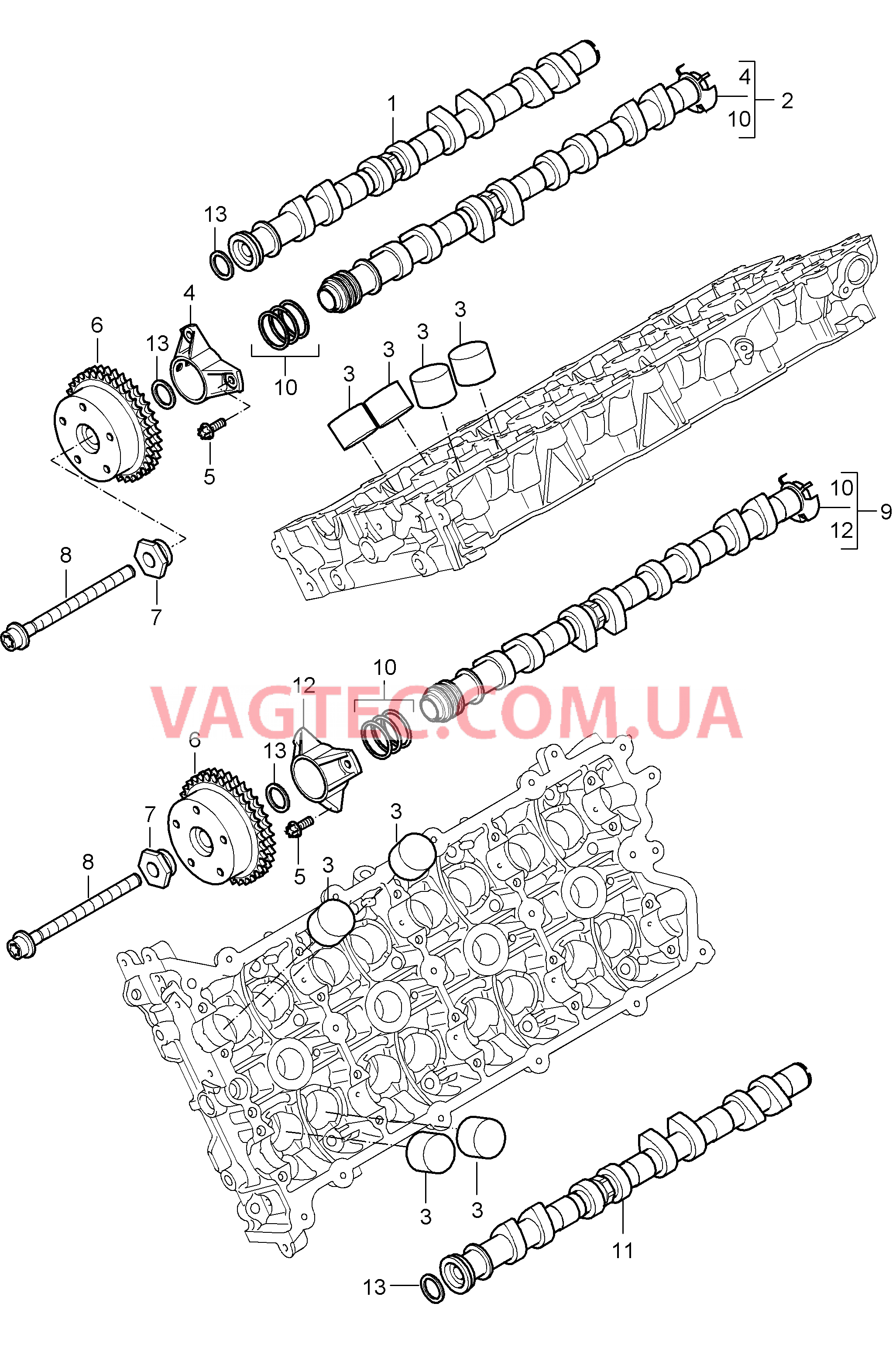 103-010 Распредвал
						
						M48.00/50 для PORSCHE Cayenne 2003-2006